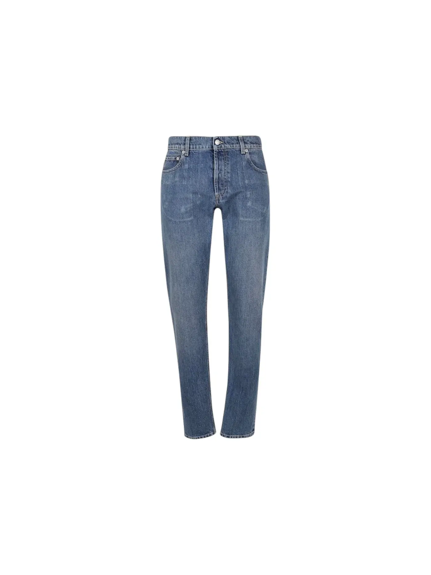 Мужские джинсы прямого кроя Alexander McQueen Jeans — изображение 1 из 2, синий