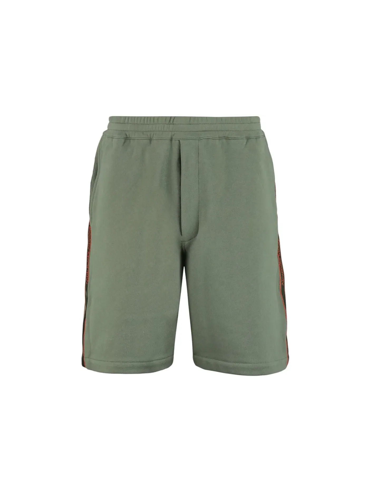 Мужские шорты с полосками Track Shorts Alexander McQueen — изображение 1 из 1, зеленый