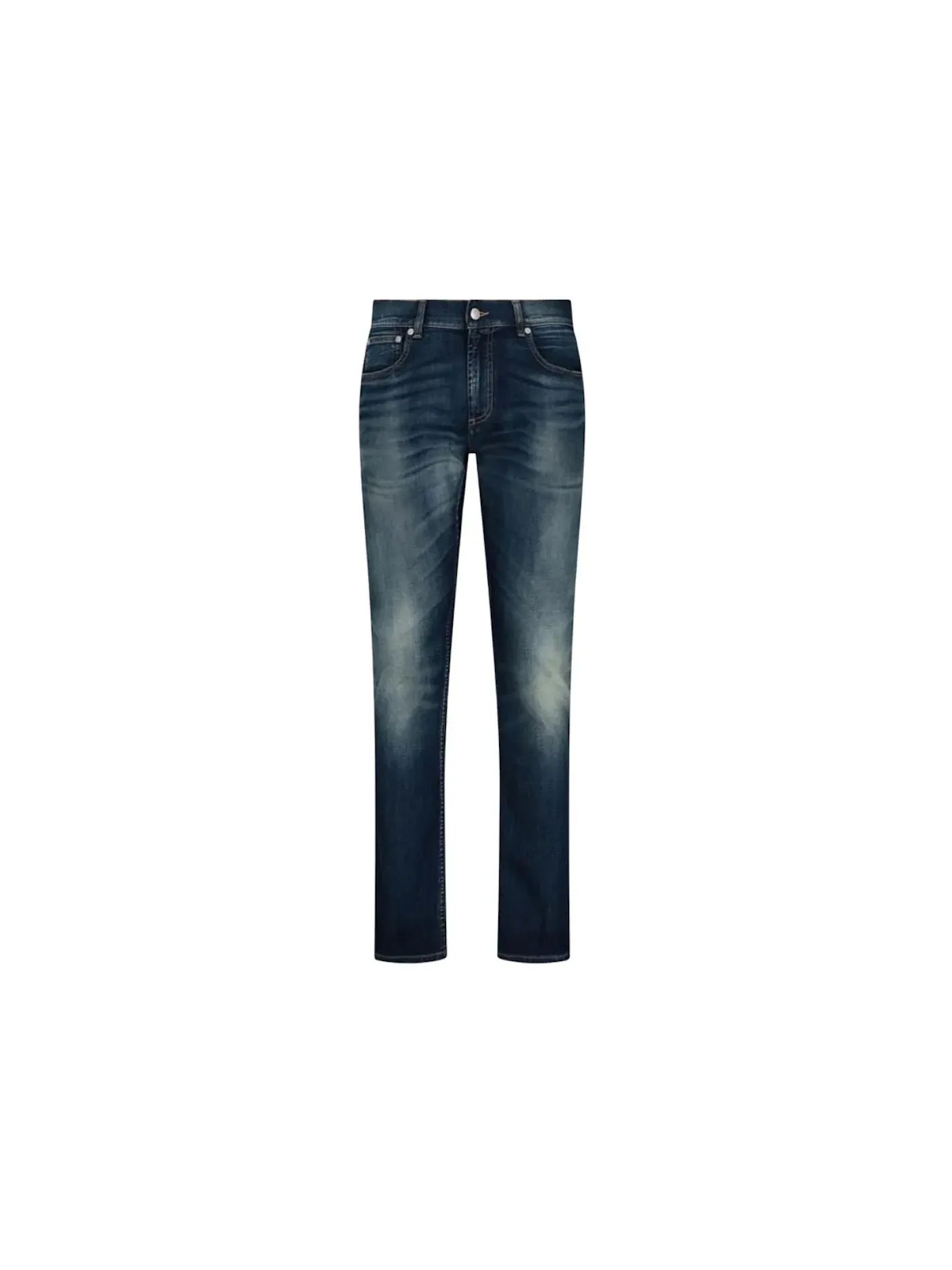 Мужские джинсы stretch denim Jeans Alexander McQueen — изображение 1 из 2, синий