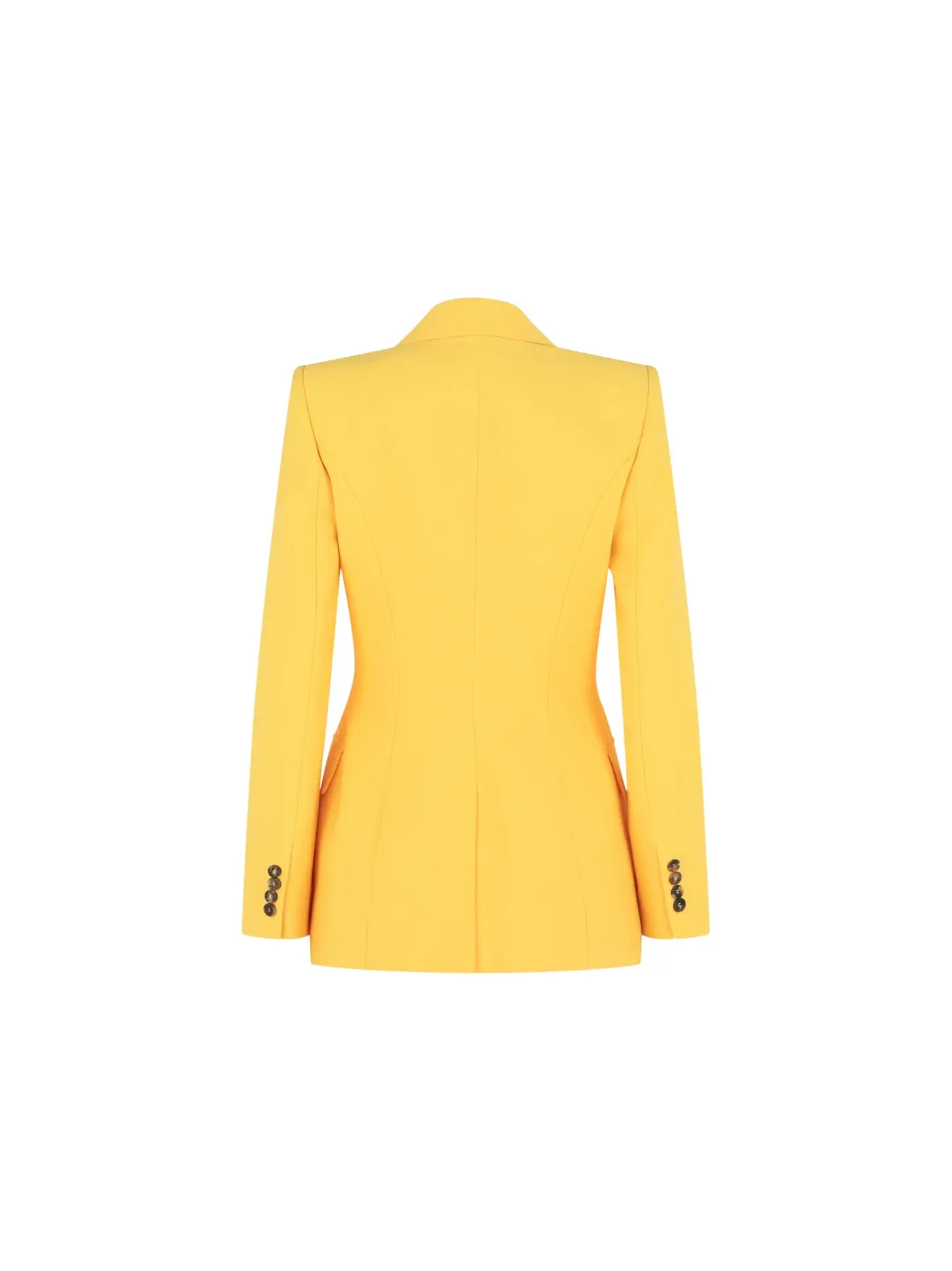 Женский двубортный пиджак Alexander McQueen Blazer — изображение 2 из 2, яркий желтый