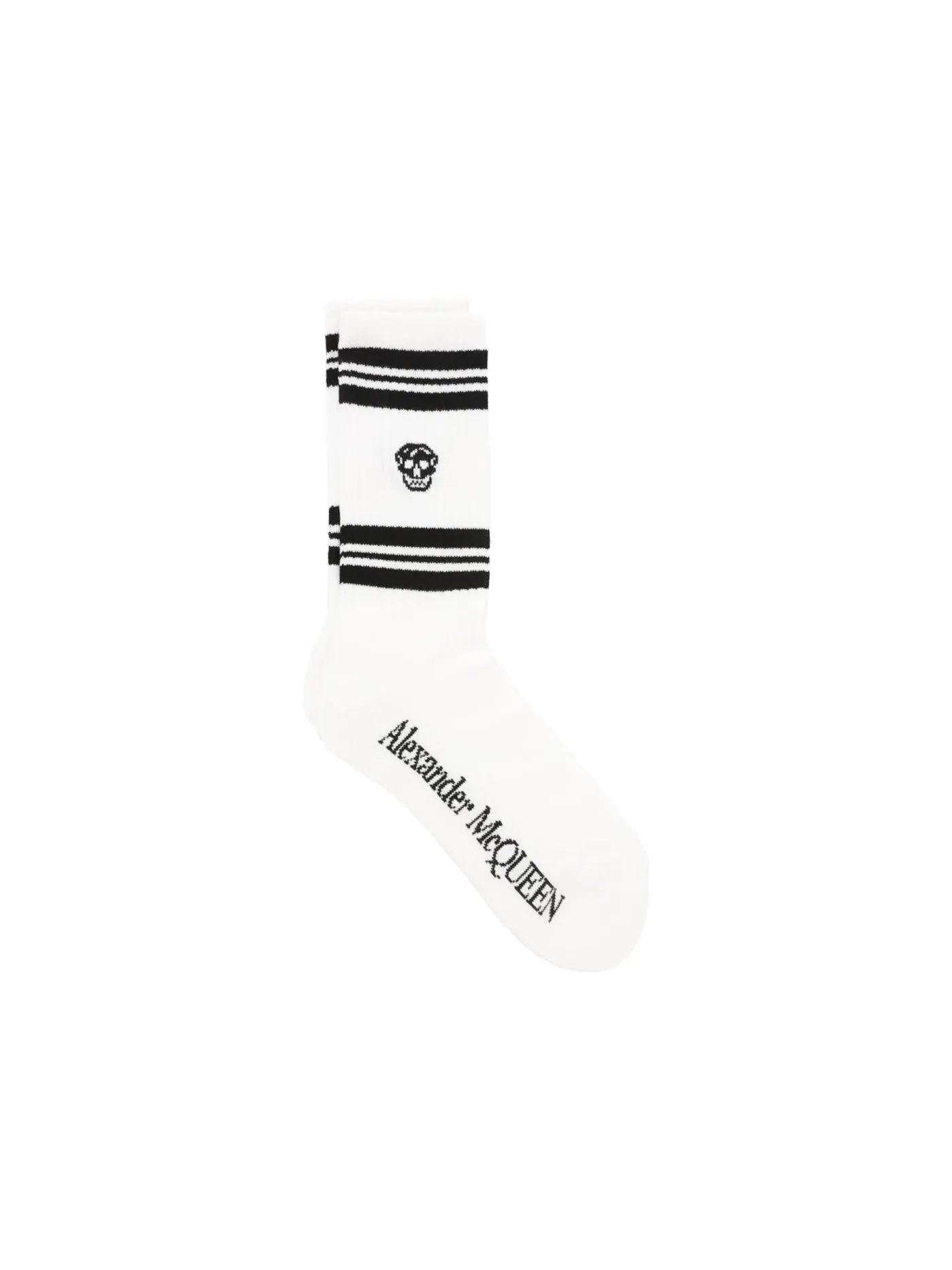 Мужские носки с принтом Socks Alexander McQueen — изображение 1 из 5, белый черный