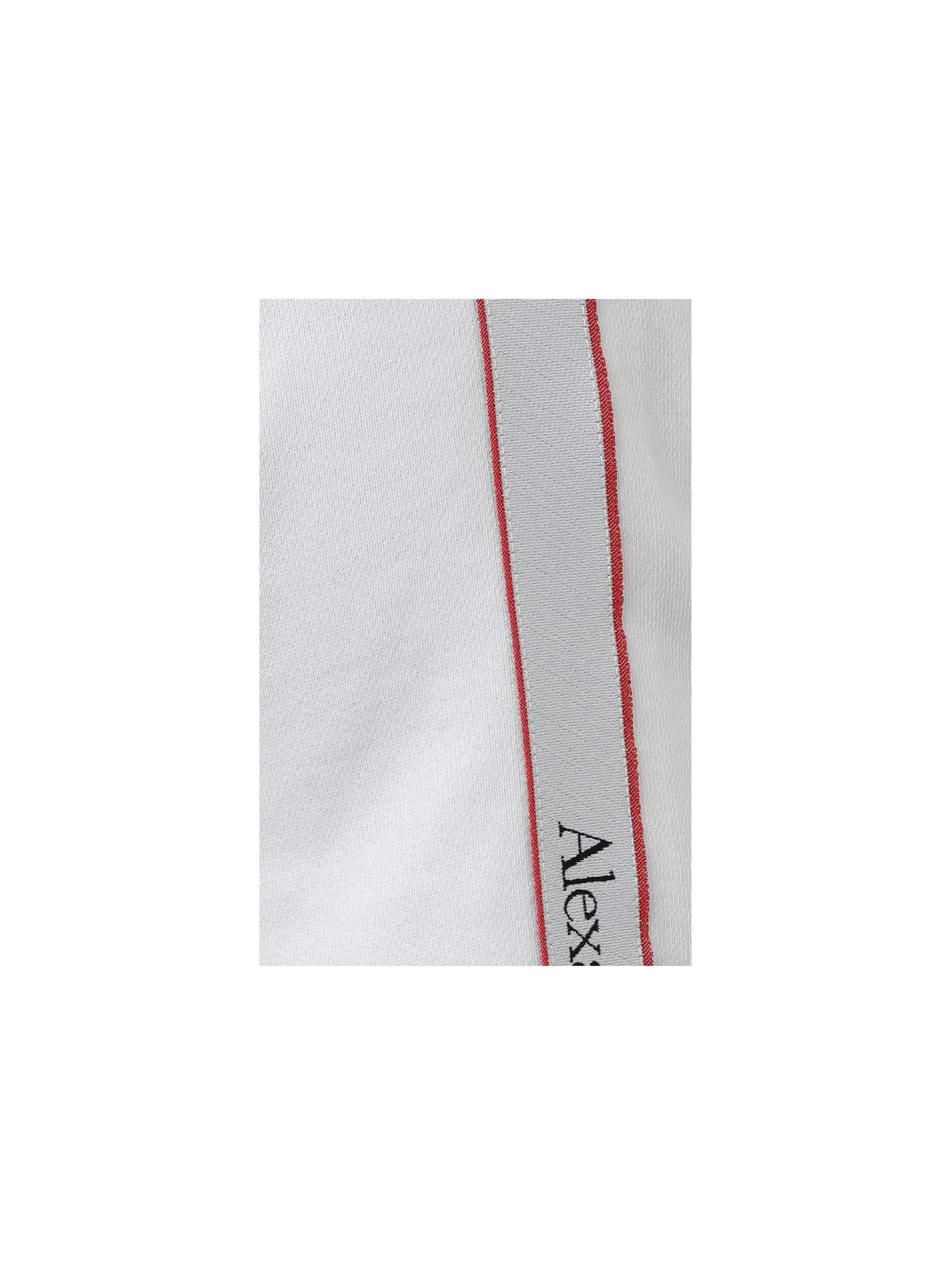 Мужская худи Tape Logo с принтом Alexander McQueen — изображение 2 из 2, белый