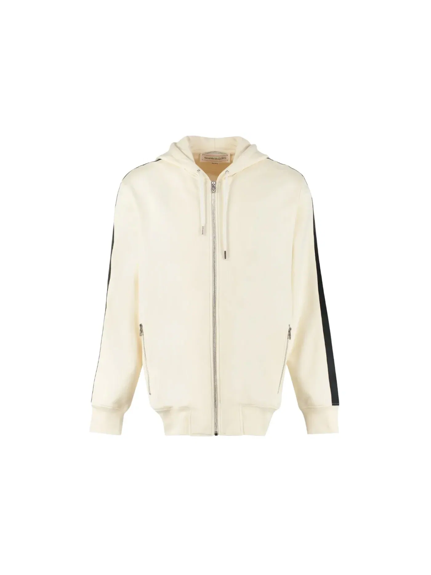 Мужская худи с молнией Alexander McQueen Hoodie — изображение 1 из 1, крем