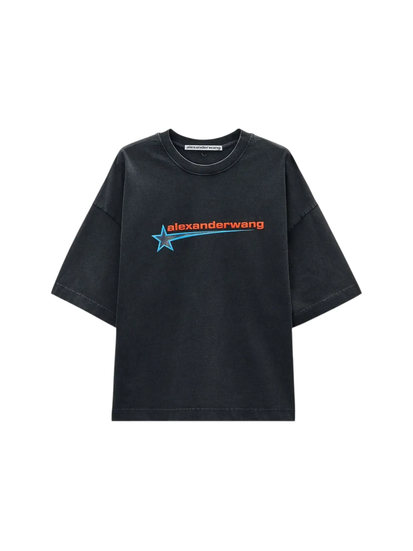 Унисекс футболка с принтом Alexander Wang Tee — изображение 1 из 1, черный