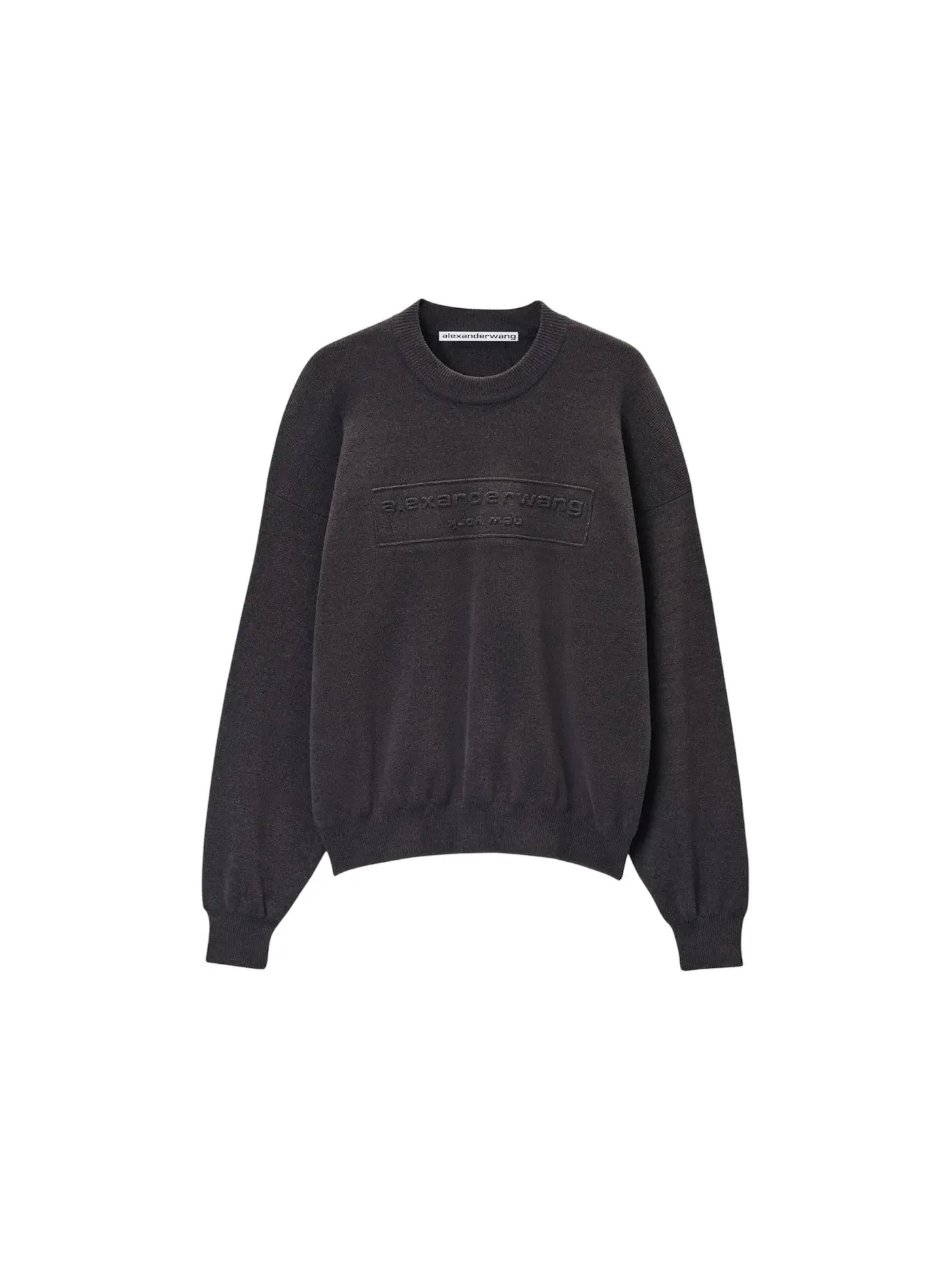Женский пуловер с ребристой текстурой Alexander Wang — изображение 1 из 1, серый