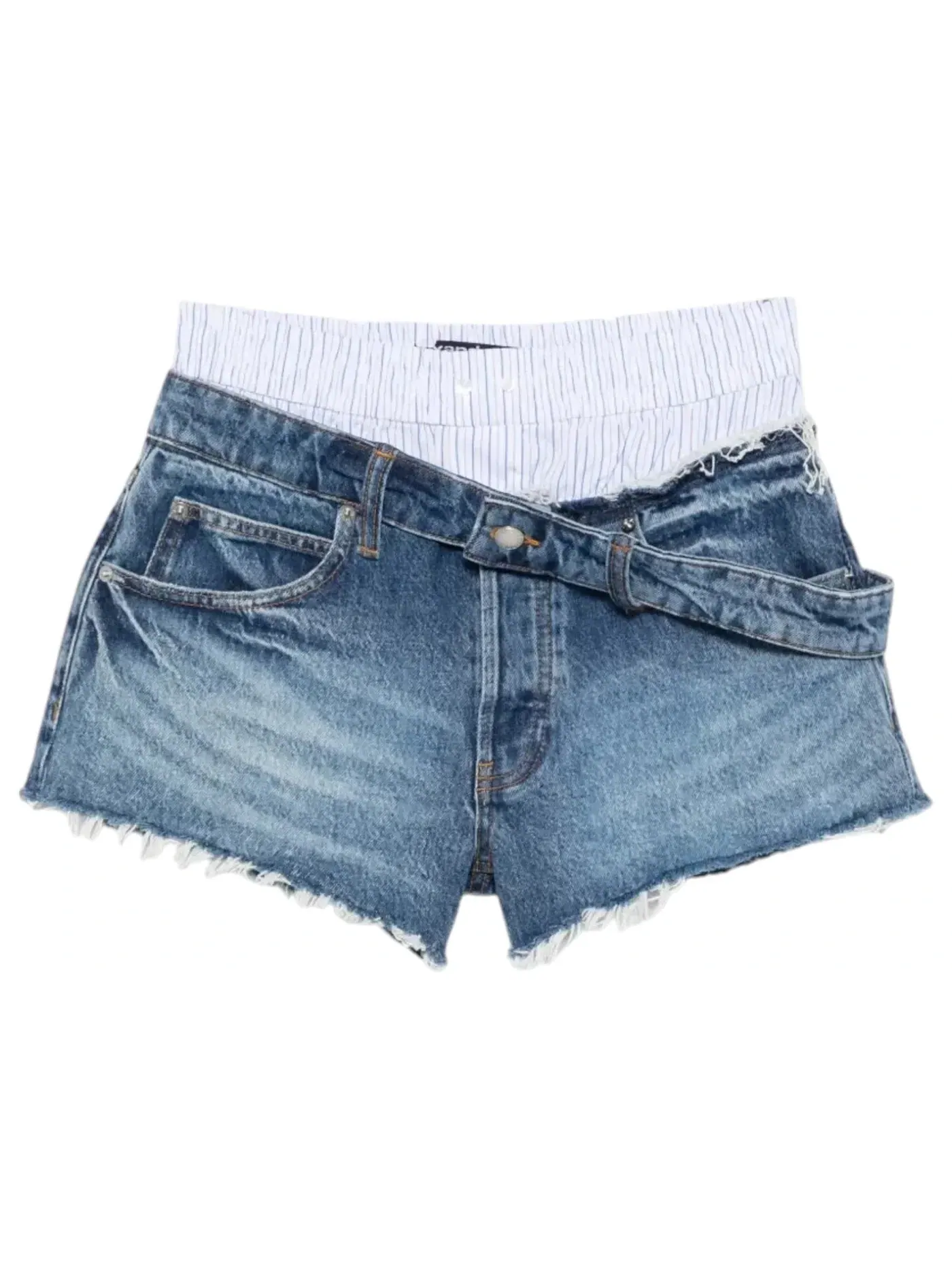Женские шорты с заниженной талией Vintage Marbled Blue Alexander Wang — изображение 1 из 1