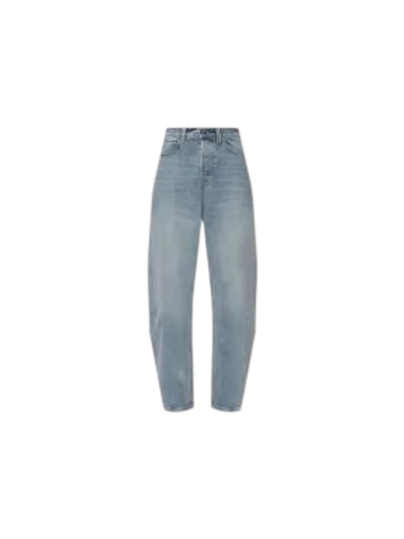 Женские джинсы свободного кроя с поясом-цепочкой Crystal Beltloops Float Mid Rise Relaxed Alexander Wang — изображение 1 из 1