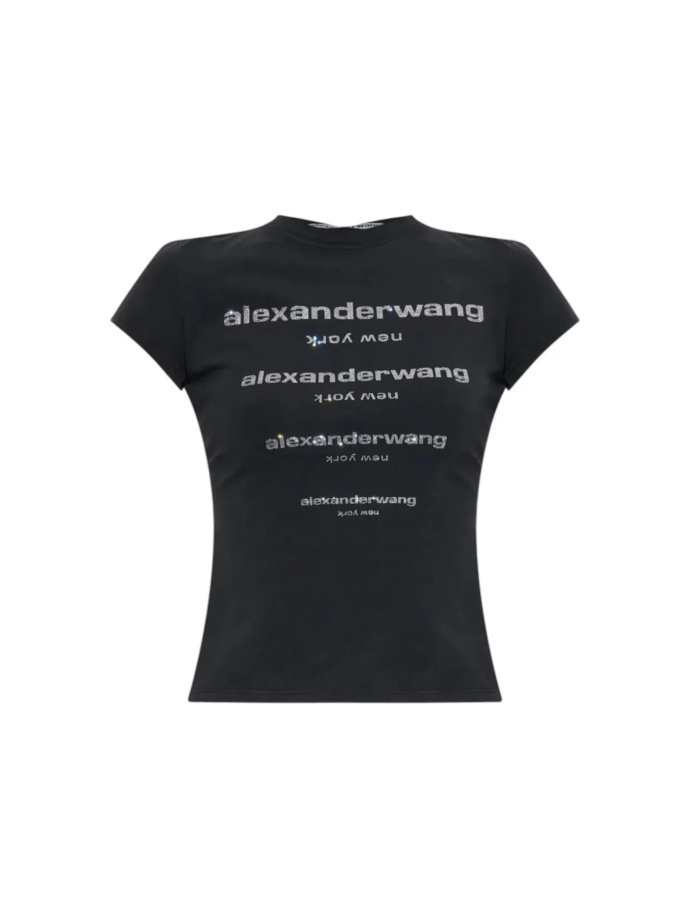 Женская футболка с принтом Alexander Wang Tee — изображение 1 из 1, черный