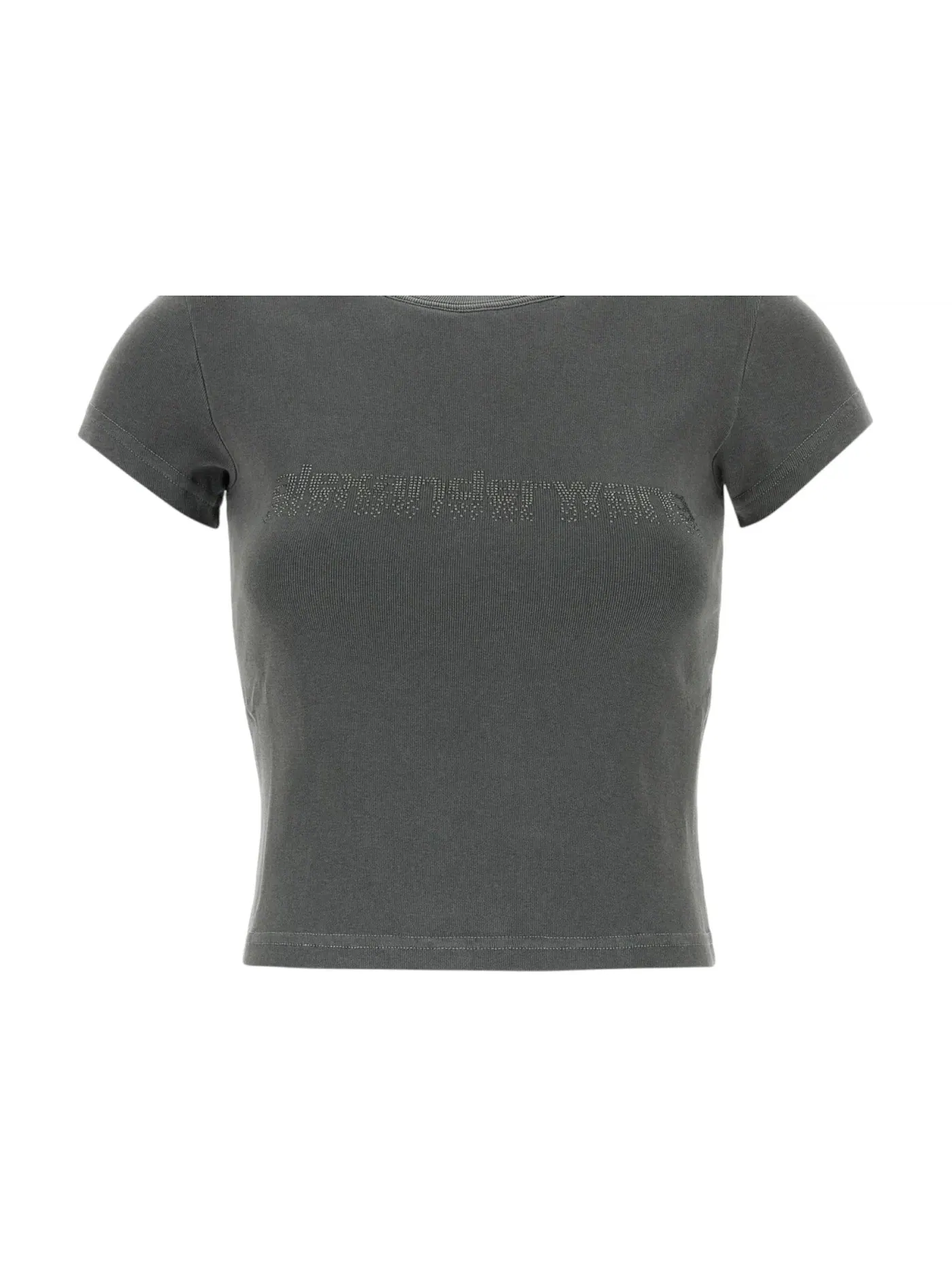 Женская футболка с принтом Hotfix Graphic Baby Tee Alexander Wang — изображение 1 из 1, серый
