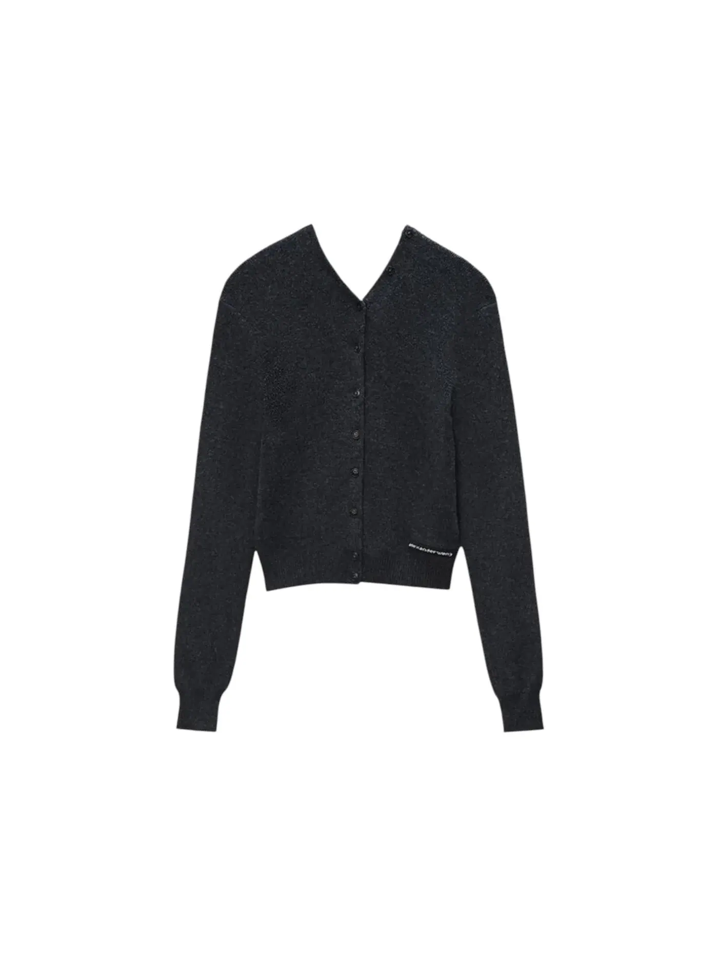 Женский кардиган с длинным рукавом Alexander Wang — изображение 1 из 1, темно-серый