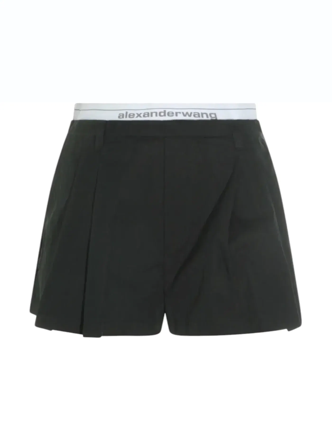 Женские шорты с высокой посадкой с логотипом Short Alexander Wang — изображение 1 из 1, черный