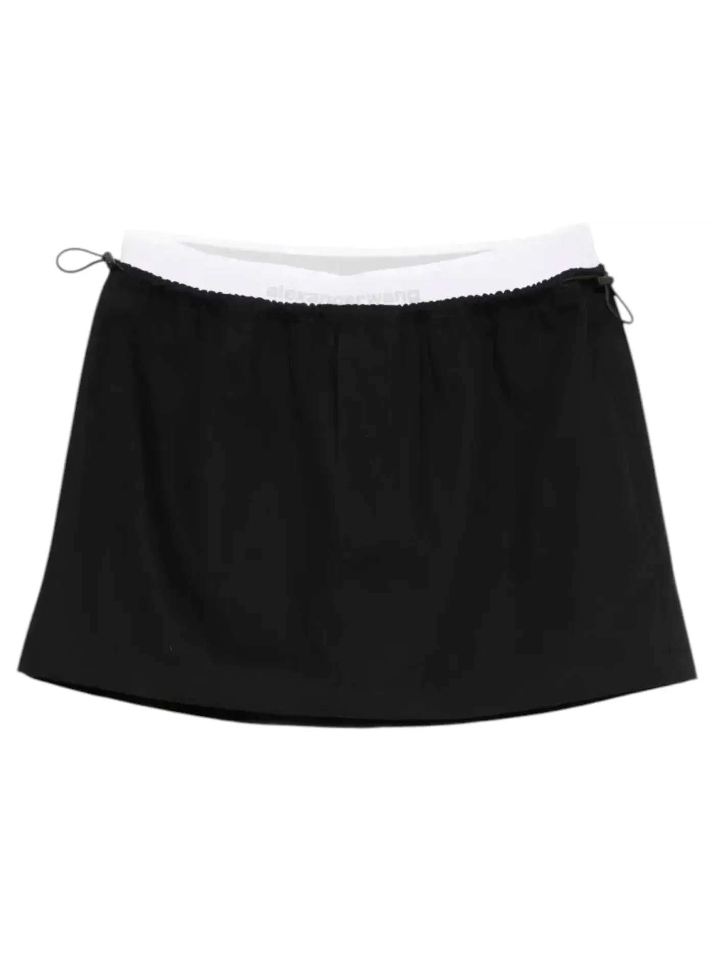 Женская мини-юбка на резинке с логотипом Alexander Wang — изображение 1 из 1, черный