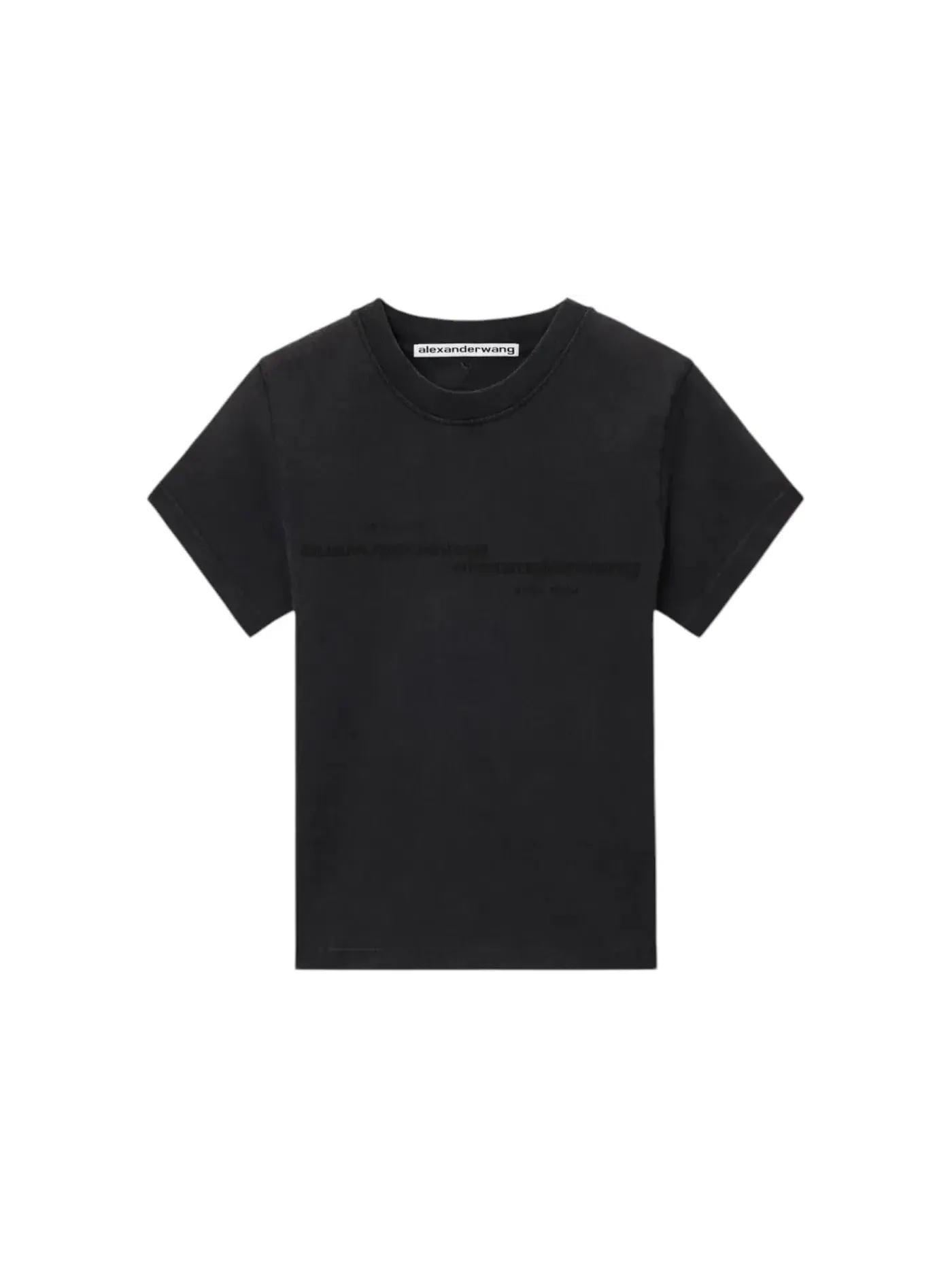 Женская футболка с принтом Mirrored Logo Print Alexander Wang — изображение 1 из 1, черный
