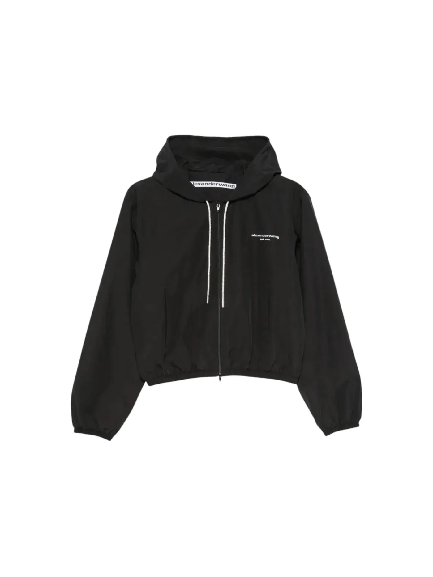 Женская куртка с принтом Rhinestone Drawcord Alexander Wang — изображение 1 из 1, черный