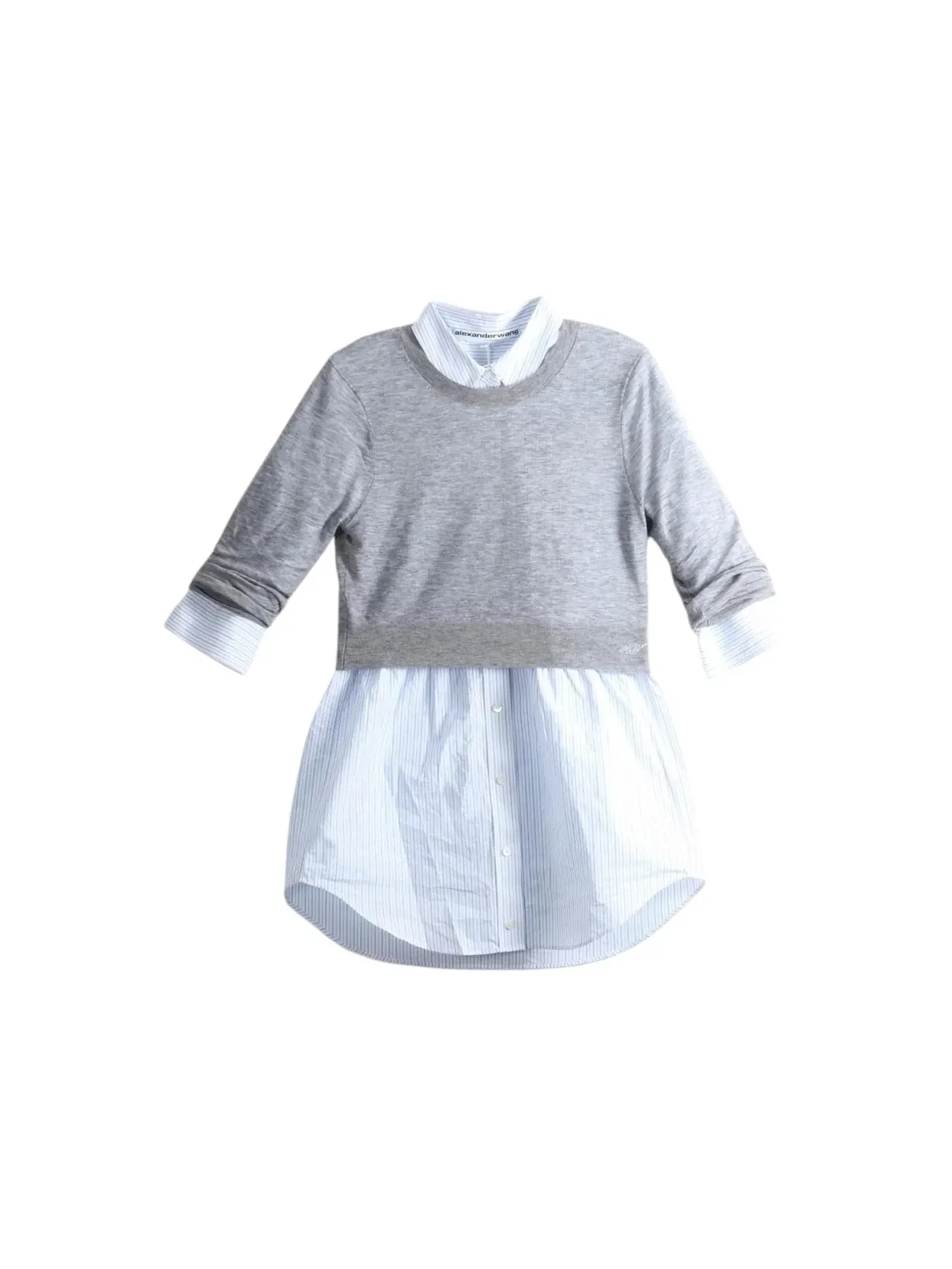 Женский свитшот с круглым вырезом Crewneck Alexander Wang — изображение 1 из 1, серый