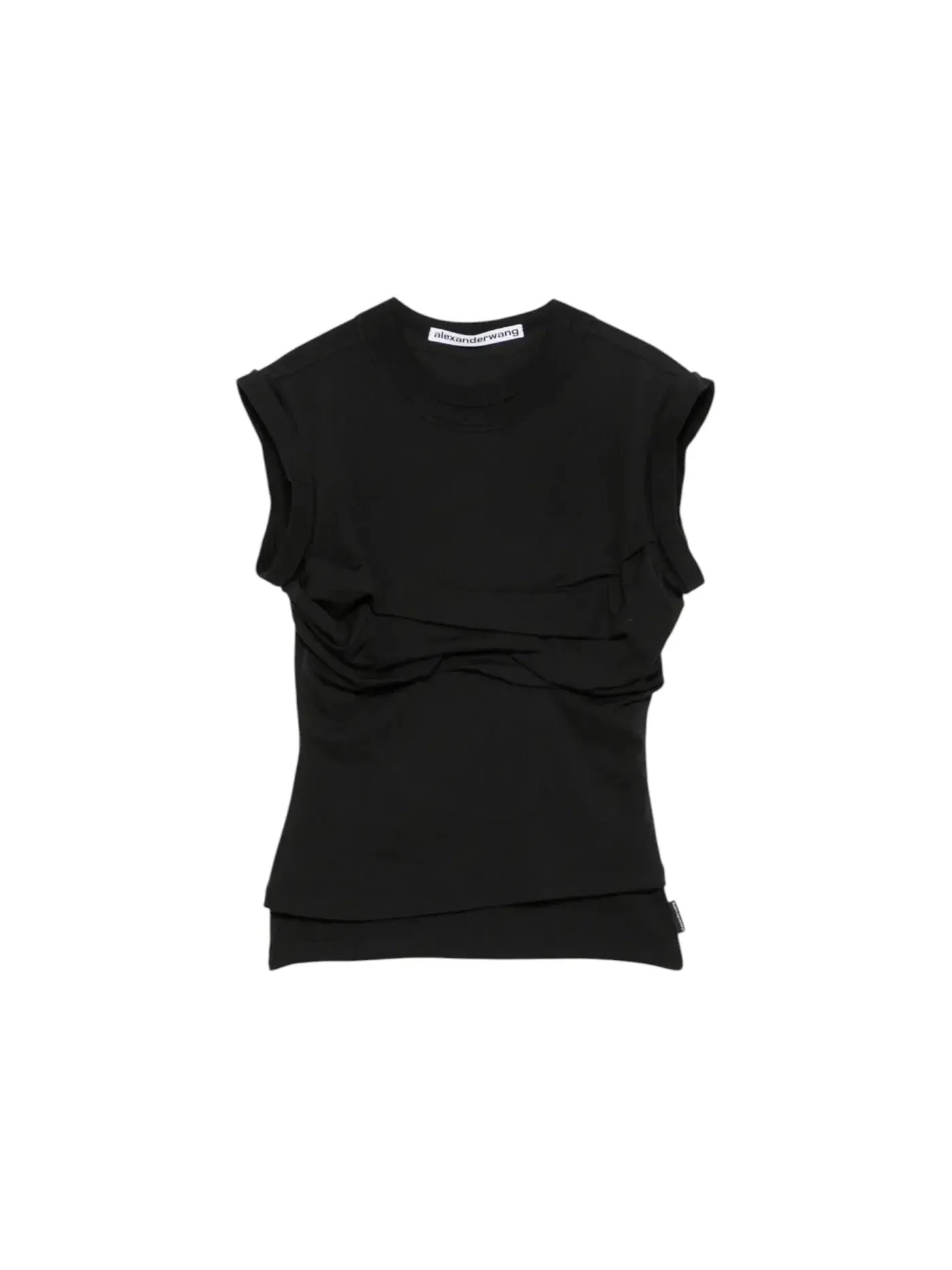 Женский топ на бретелях с перекрученным лифом Tank Alexander Wang — изображение 1 из 1, черный