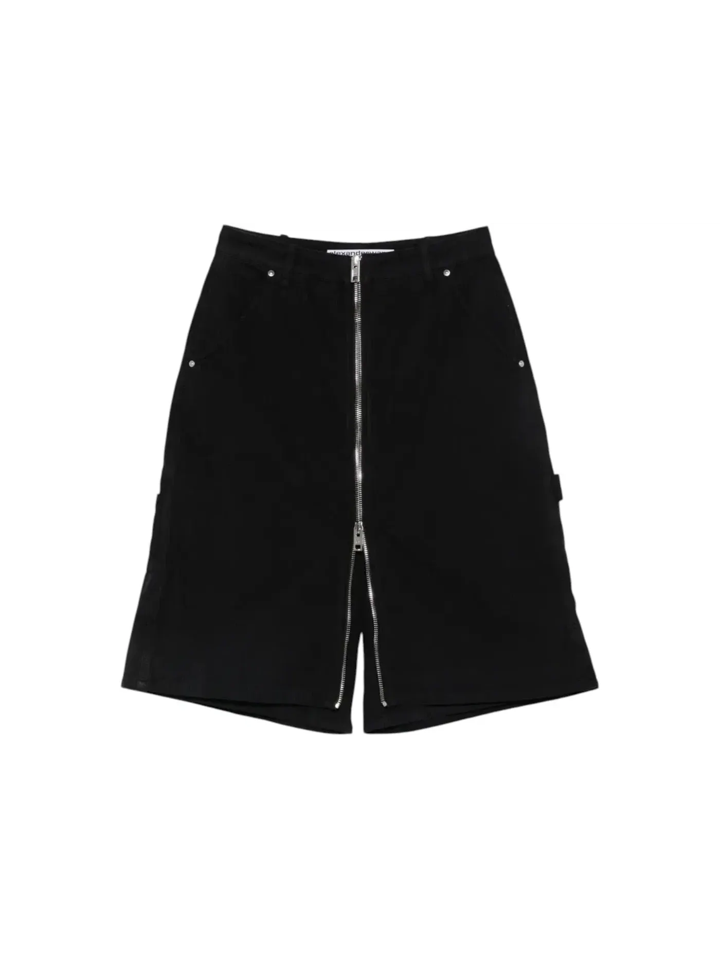 Женская юбка-шорты с принтом Skort Alexander Wang — изображение 1 из 1, черный
