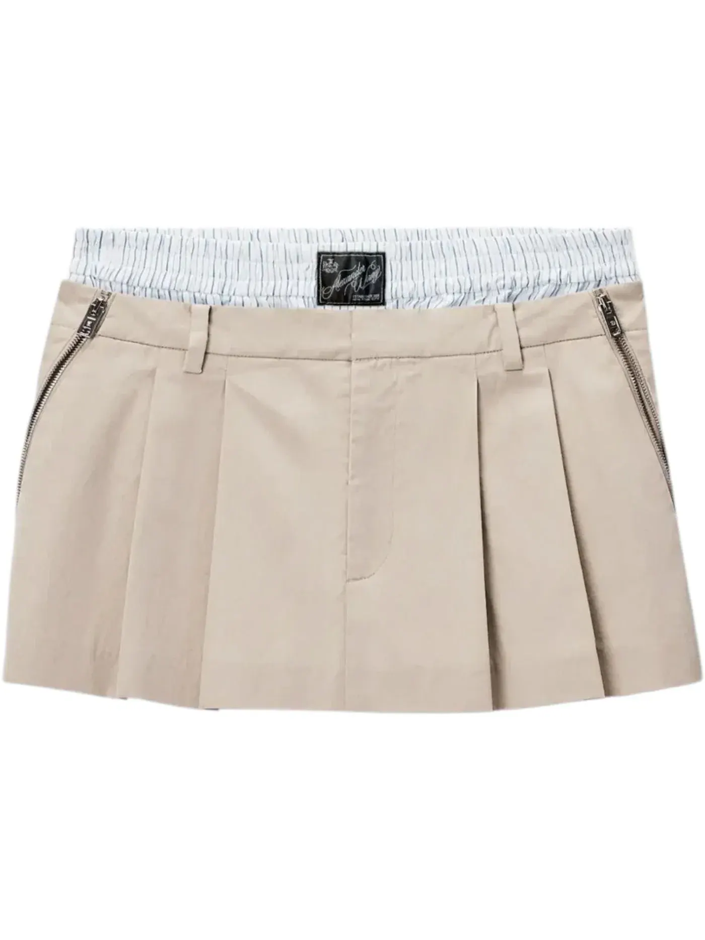 Женская юбка-шорты с принтом Skort Alexander Wang — изображение 1 из 1, серый