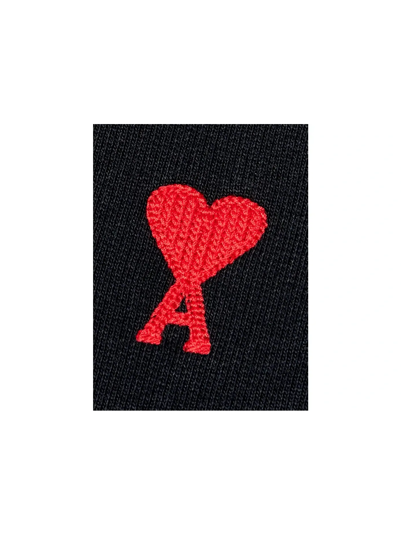 Мужской свитшот с вышитым логотипом Ami De Coeur Ami Paris — изображение 2 из 2, черный/красный