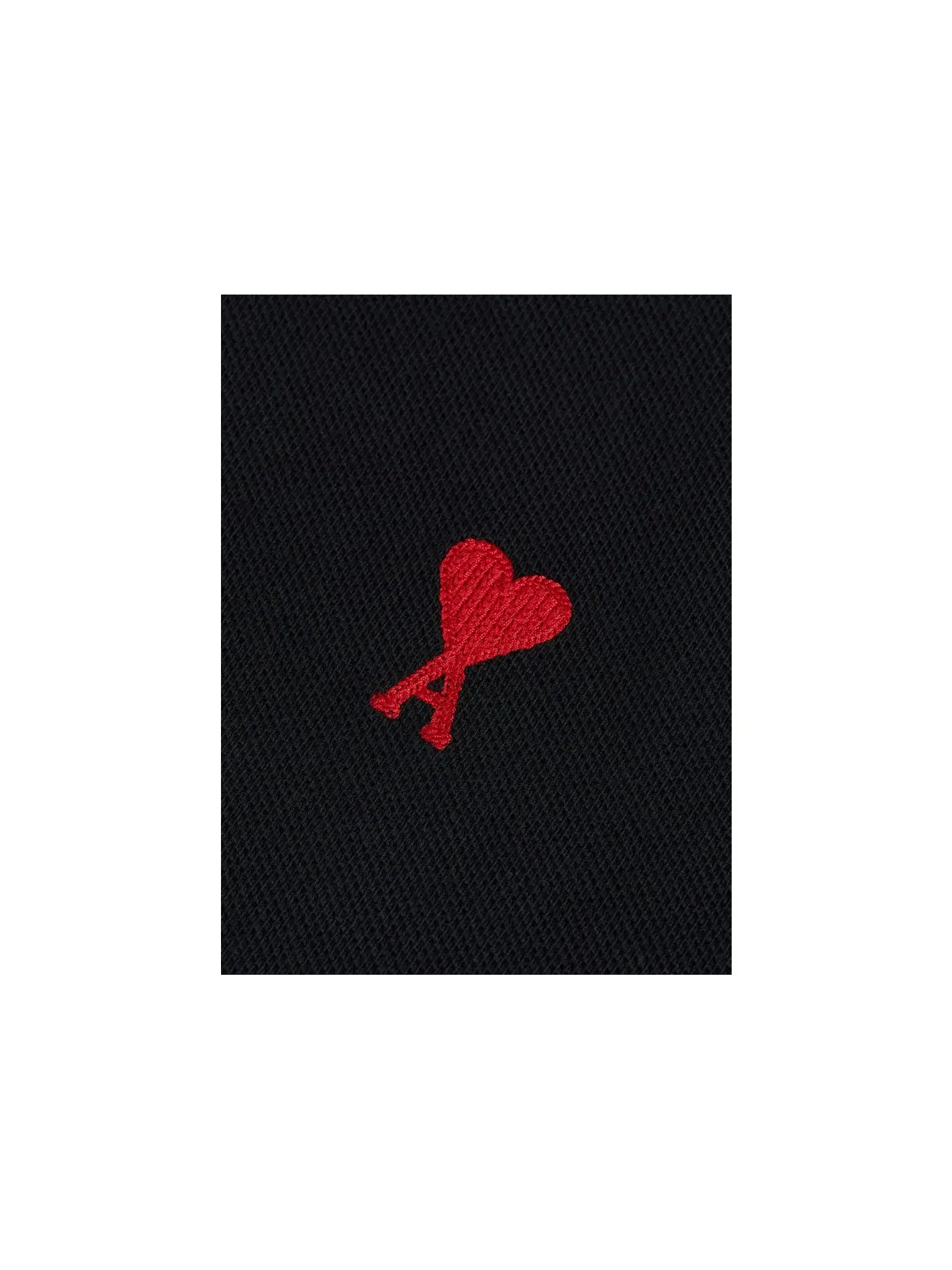 Мужское поло с вышивкой Ami De Coeur Ami Paris — изображение 2 из 2, черный/красный