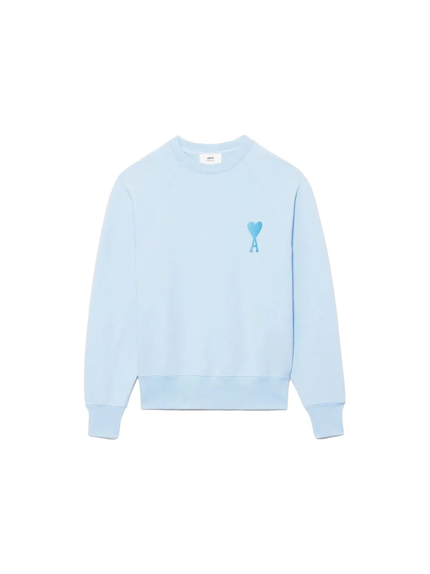 Мужской свитшот с длинным рукавом Crewneck Ami Paris — изображение 1 из 2, синий
