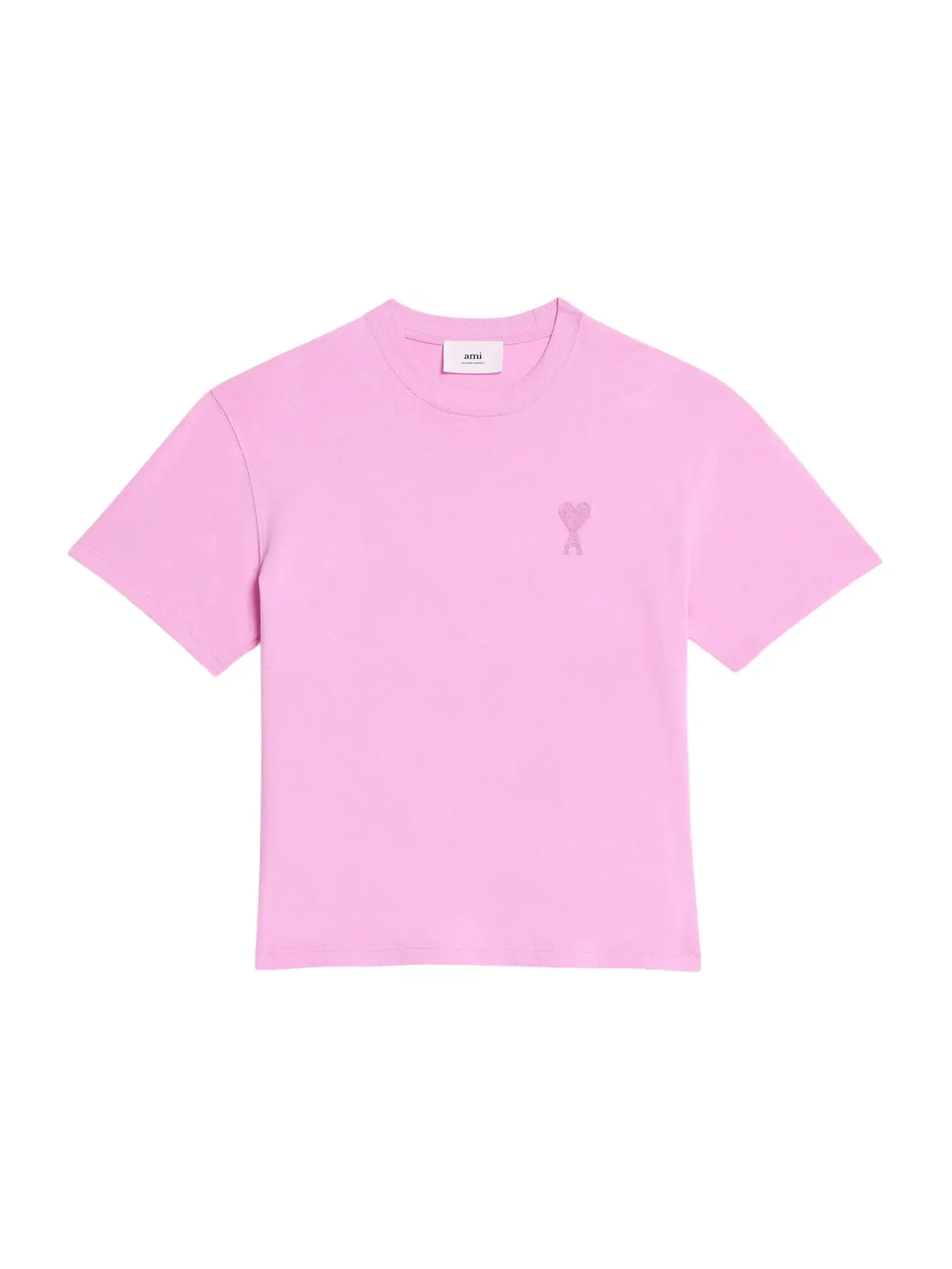 Мужская футболка с принтом Ami De Coeur Tonal Boxy Fit Ami Paris — изображение 1 из 1, розовый