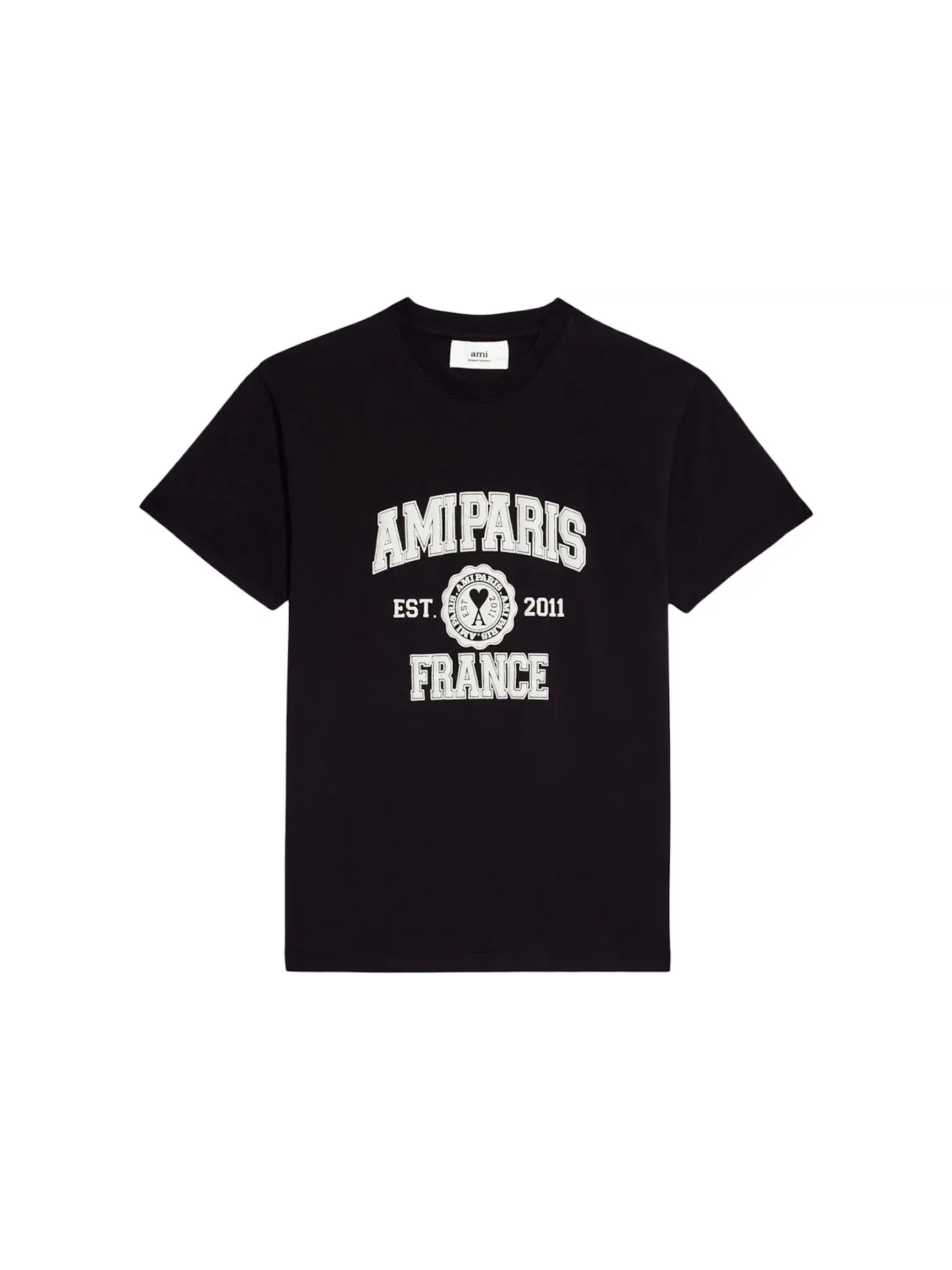 Женская футболка с принтом T-Shirt Ami Paris — изображение 1 из 1, черный/белый