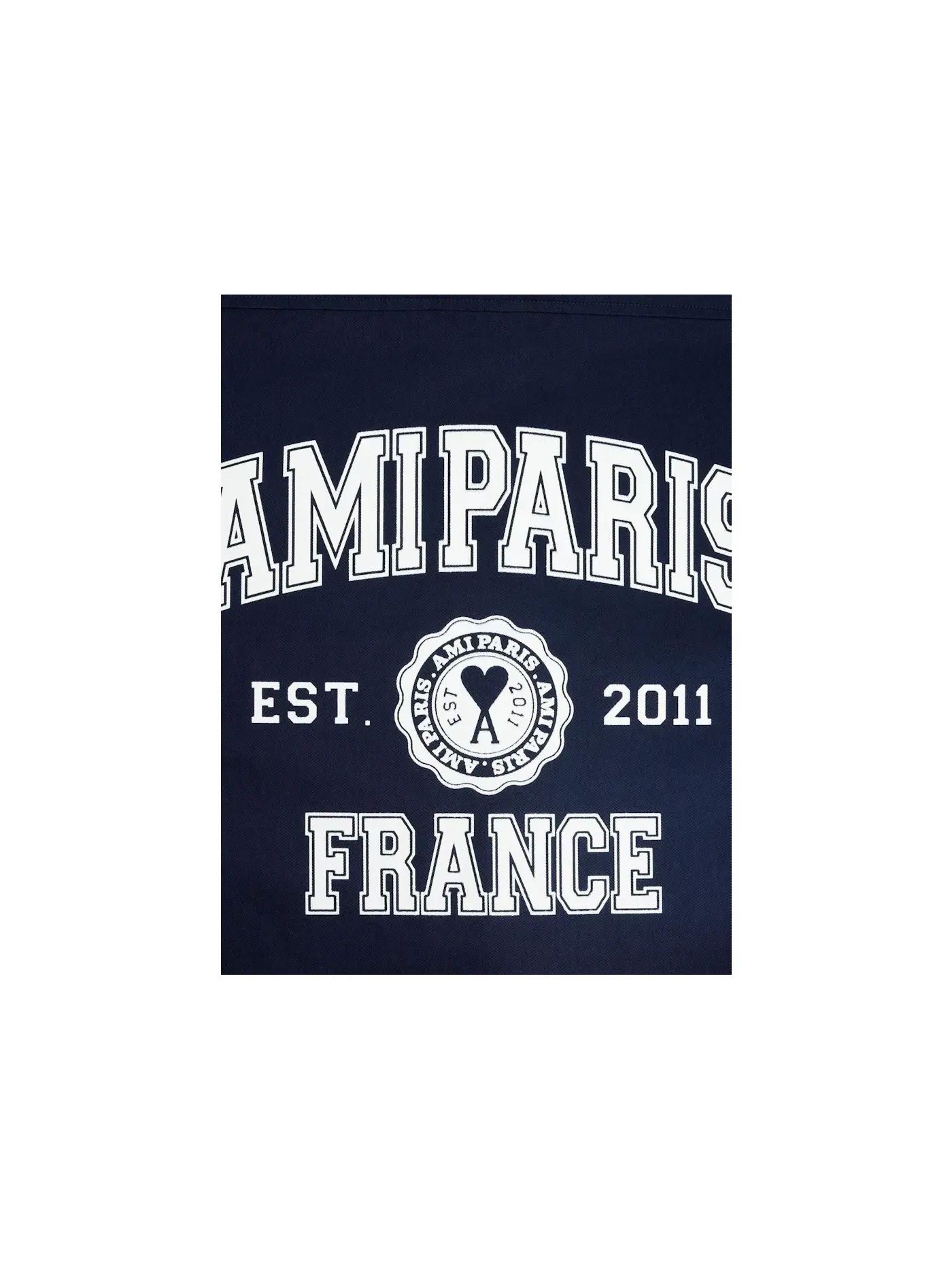 Мужская рубашка с длинным рукавом Back Logo Shirt Ami Paris — изображение 2 из 2, темно-синий