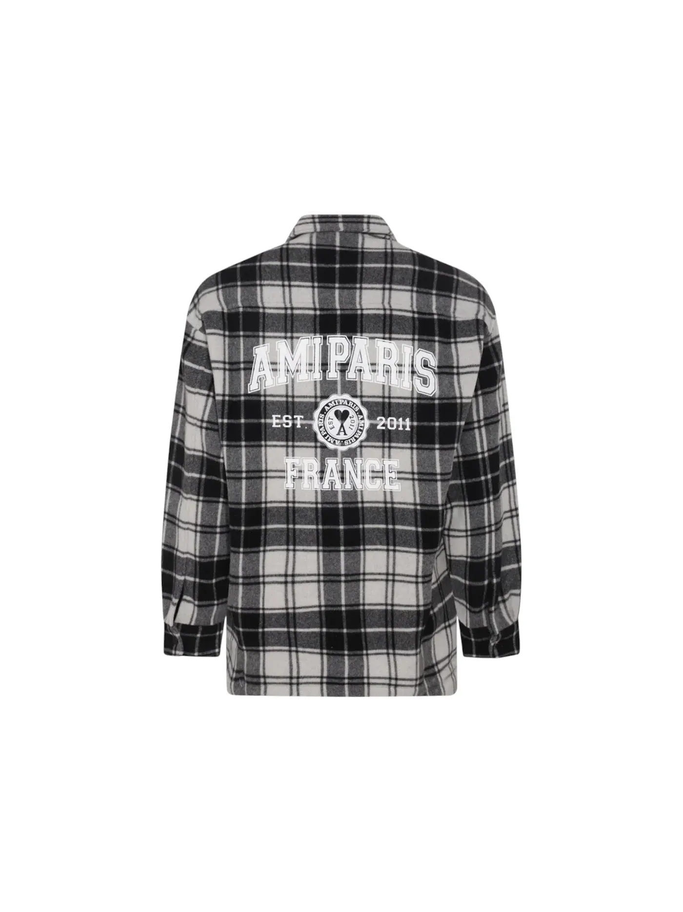 Мужская рубашка с принтом Shirt Ami Paris — изображение 2 из 2, черный/белый
