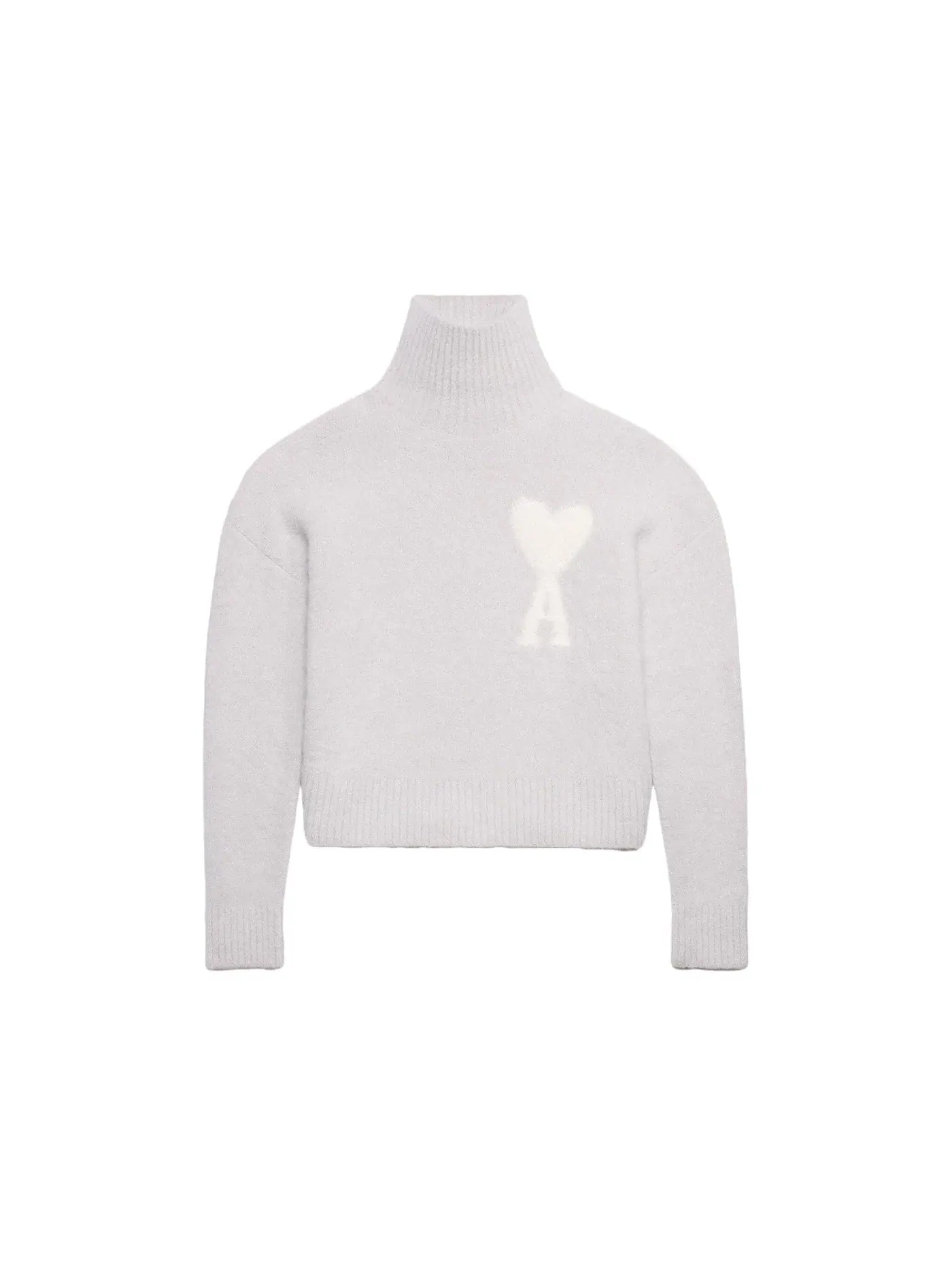 Мужской свитер с принтом Ami Paris Sweater — изображение 1 из 1, серый/слоновая кость