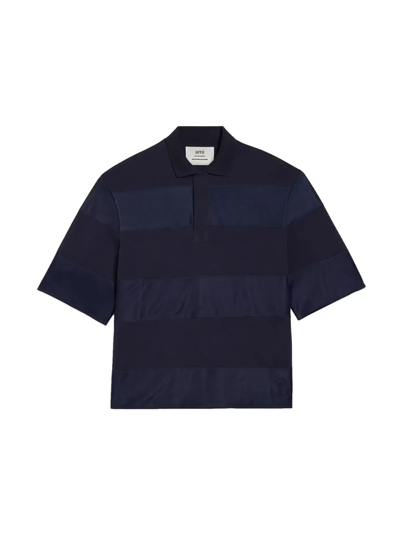 Мужское поло с сатиновыми полосками Ami Paris x Antoine Dupont Polo