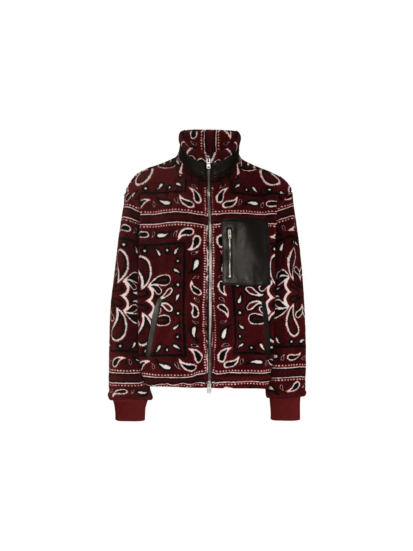 Мужская куртка из флиса с принтом Bandana AMIRI — изображение 1 из 1, красный/черный