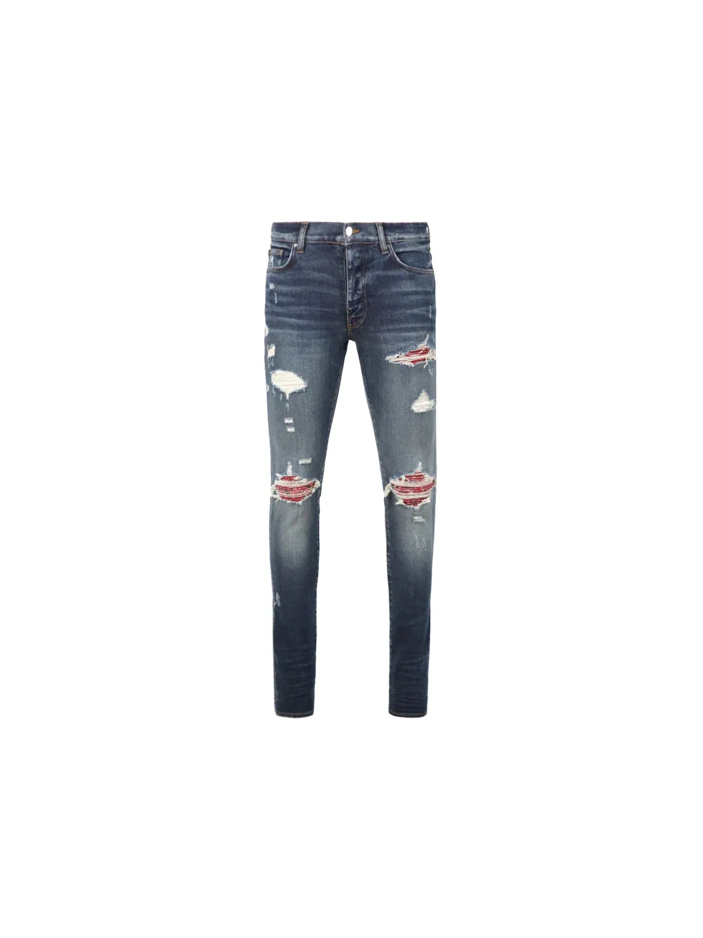 Мужские джинсы с заплатками из банданы AMIRI Jeans, Deep Classic — изображение 1 из 1