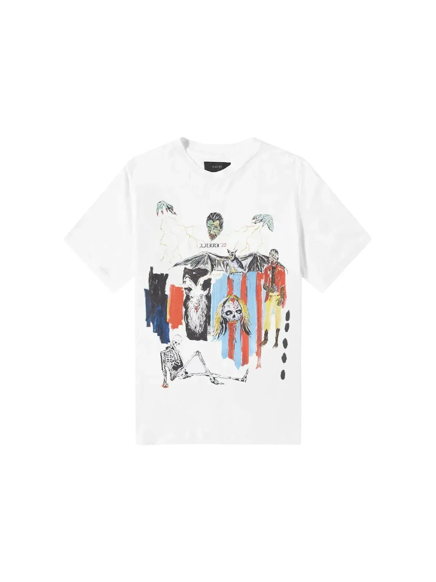Мужская футболка с принтом AMIRI Tee — изображение 1 из 2, белый