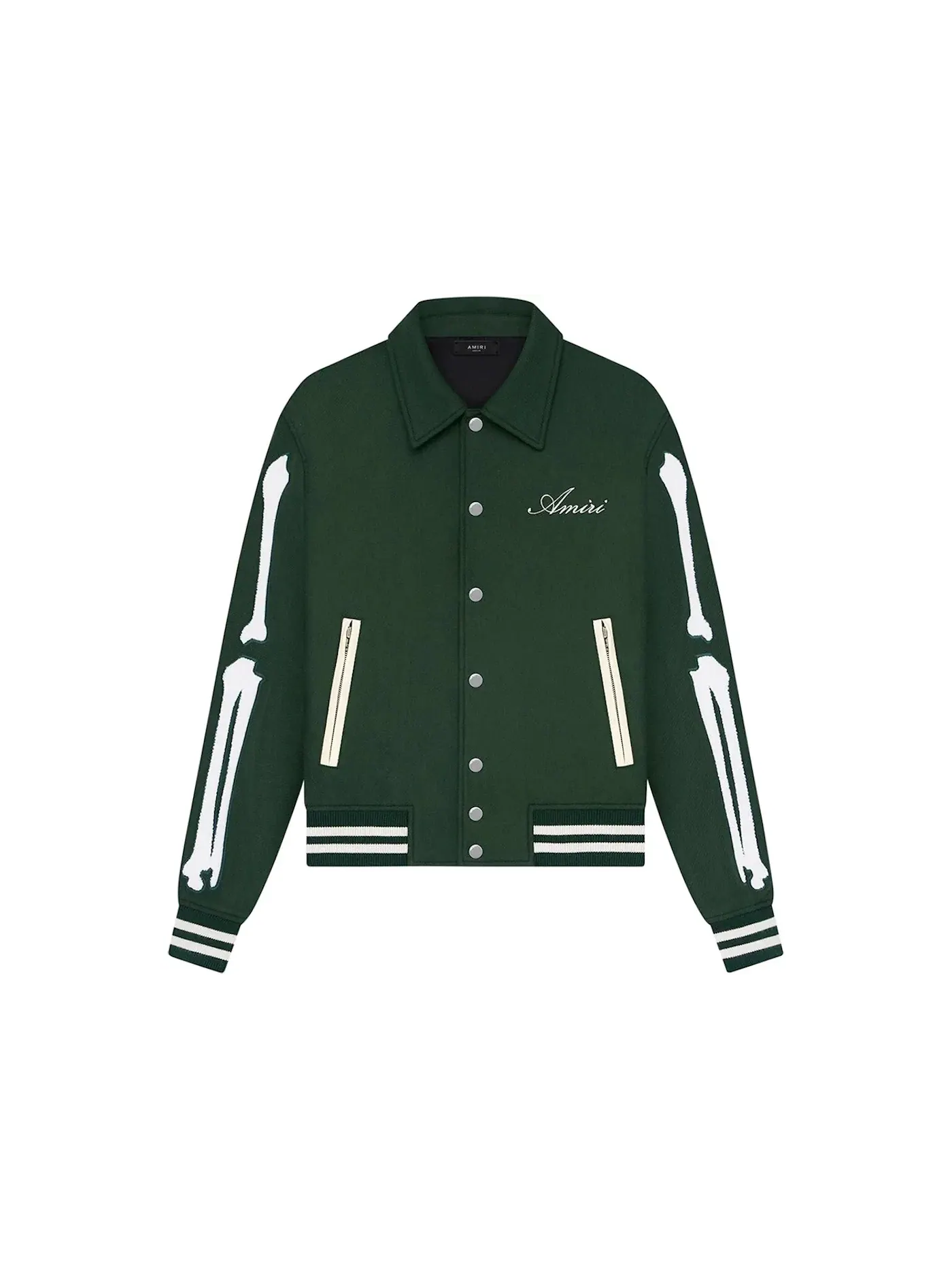 Мужская куртка с принтом Bones Jacket AMIRI — изображение 1 из 1, зеленый