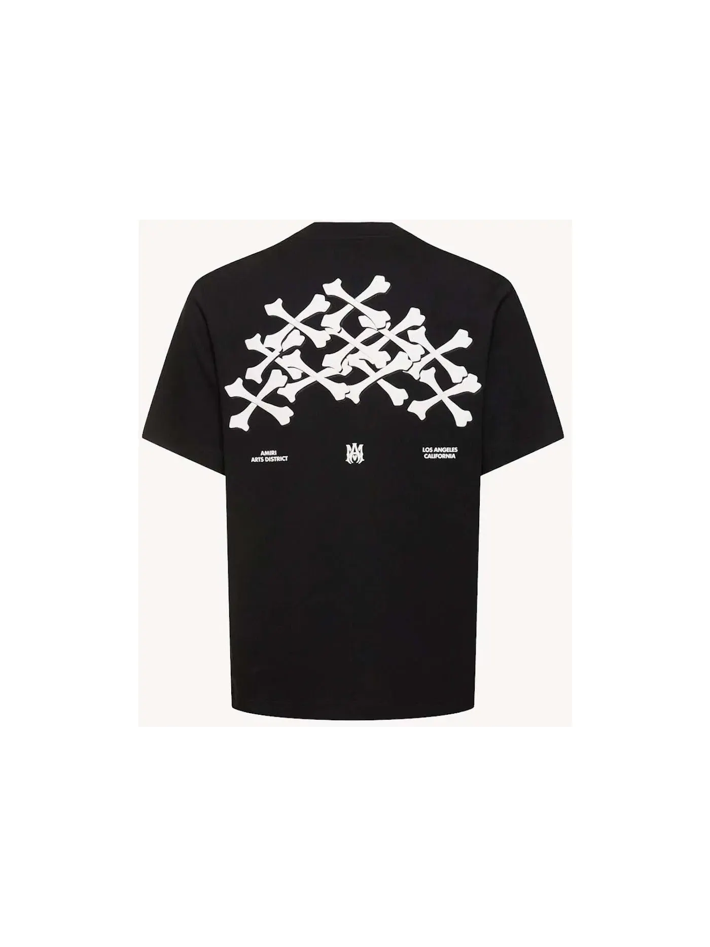 Мужская футболка с принтом Bones Stacked Tee AMIRI — изображение 2 из 2, черный