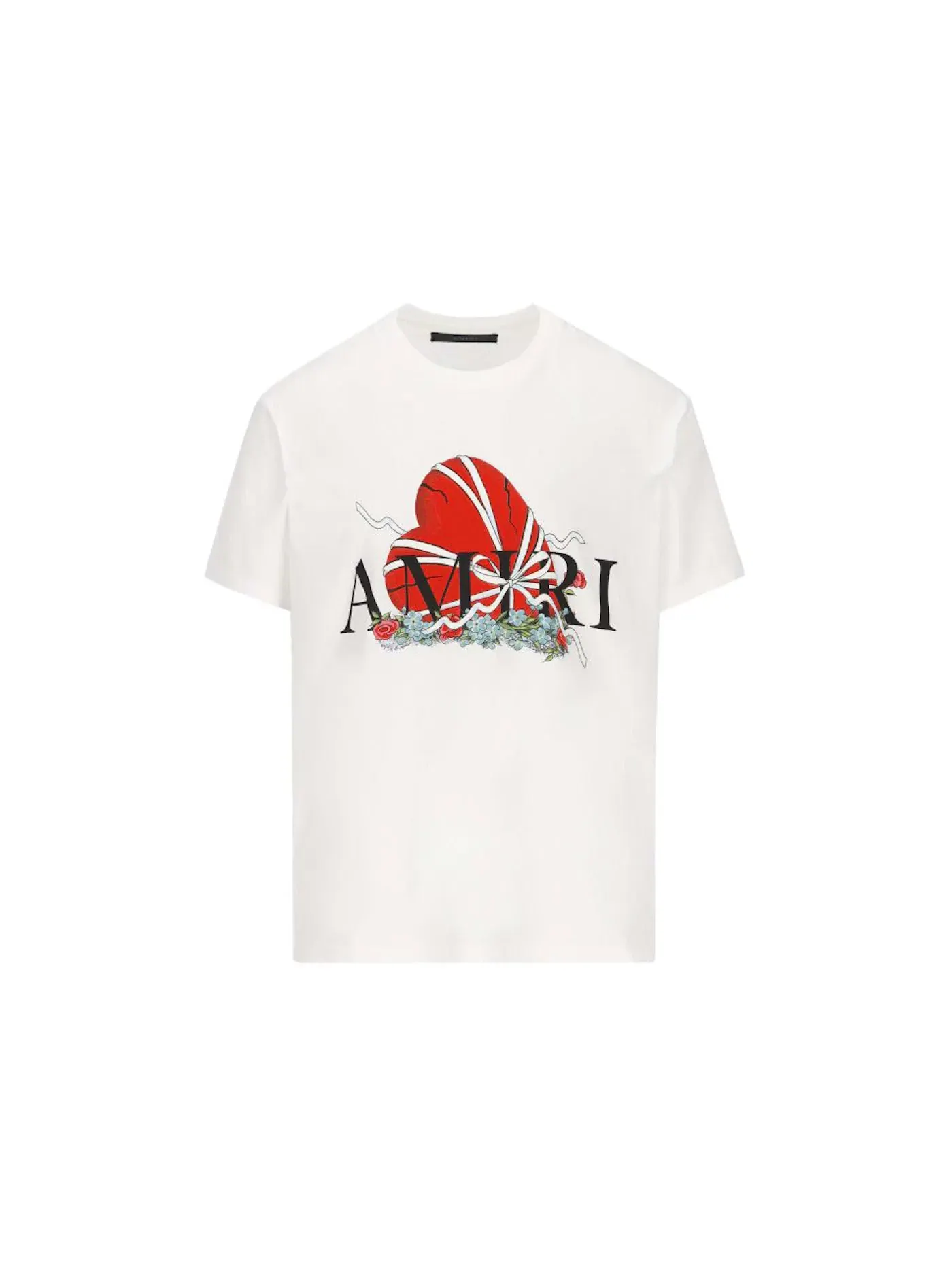 Мужская футболка с принтом Broken Heart Tee AMIRI — изображение 1 из 1, белый