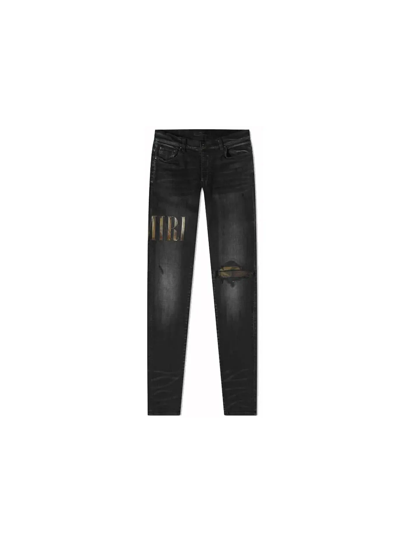Мужские джинсы с аппликацией AMIRI — изображение 1 из 1, черный