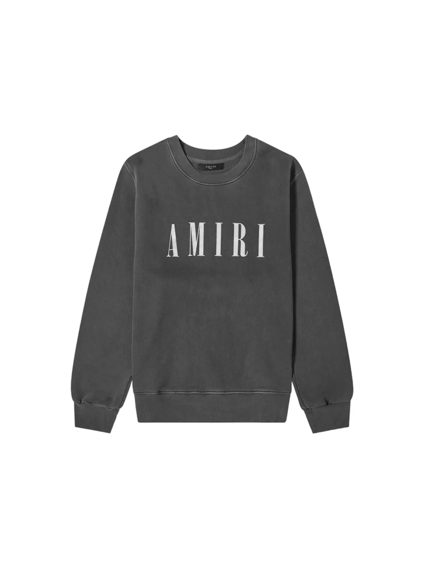 Мужской свитшот с круглым вырезом Crewneck AMIRI — изображение 1 из 1, винтажный черный