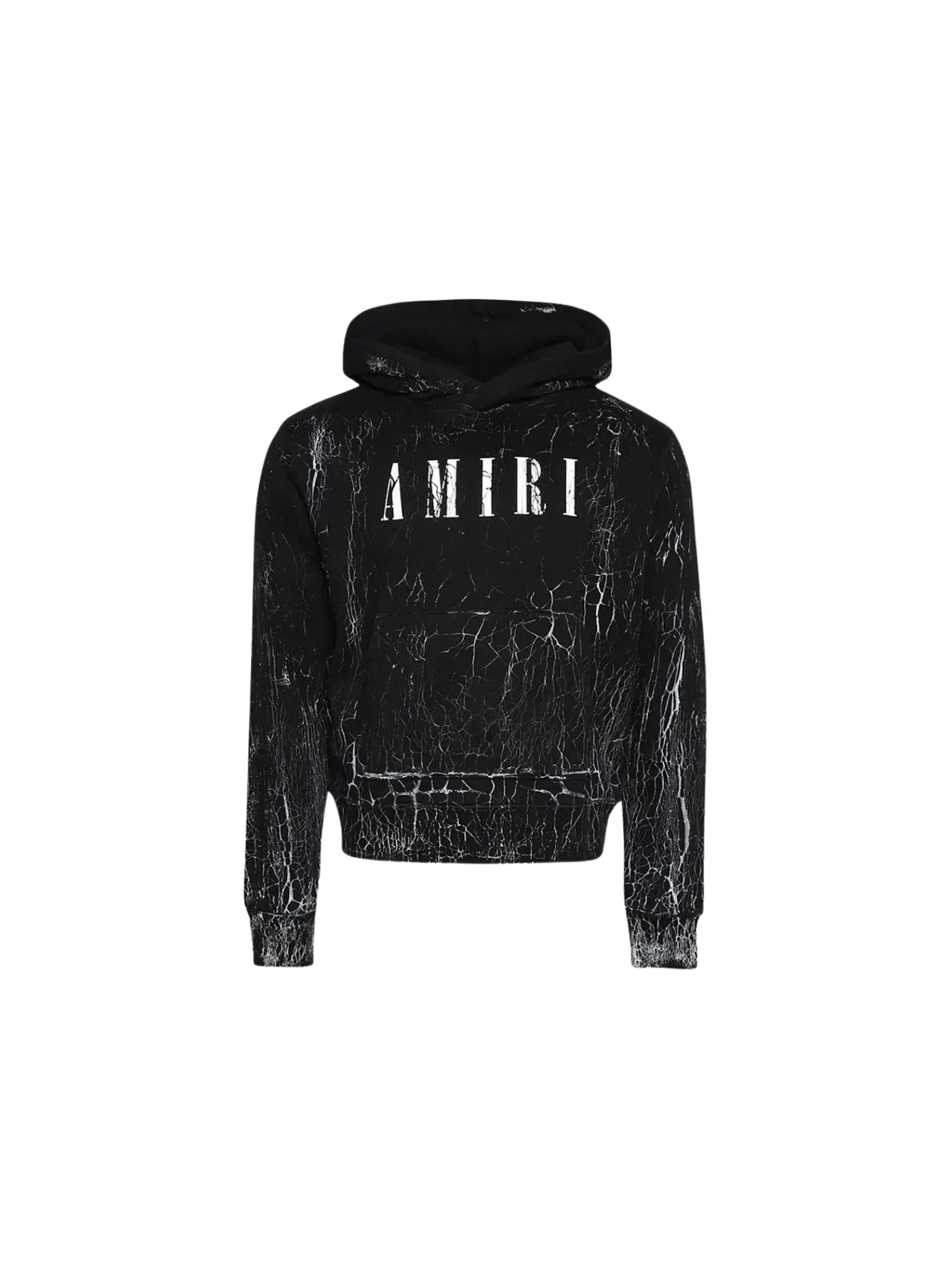 Мужской худи с эффектом кракелюра AMIRI — изображение 1 из 1, черный