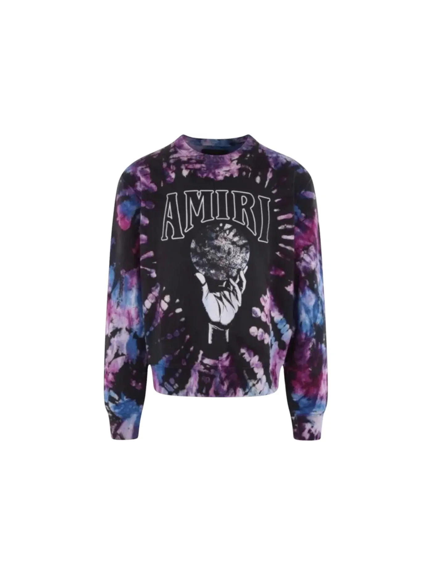 Мужской свитшот с принтом Crystal Ball Tie-Dye AMIRI — изображение 1 из 1, фиолетовый