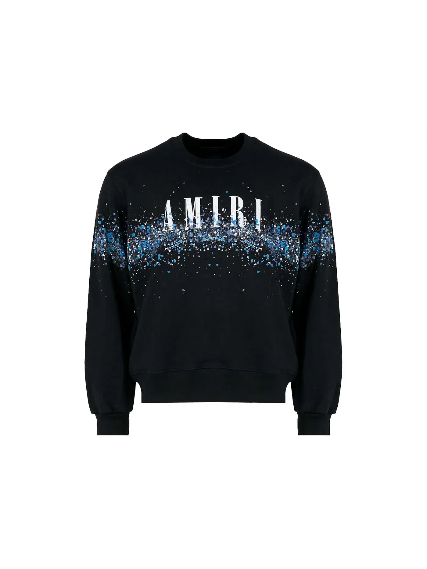 Мужской свитшот с принтом Crystal Splash Logo AMIRI — изображение 1 из 3, черный/синий