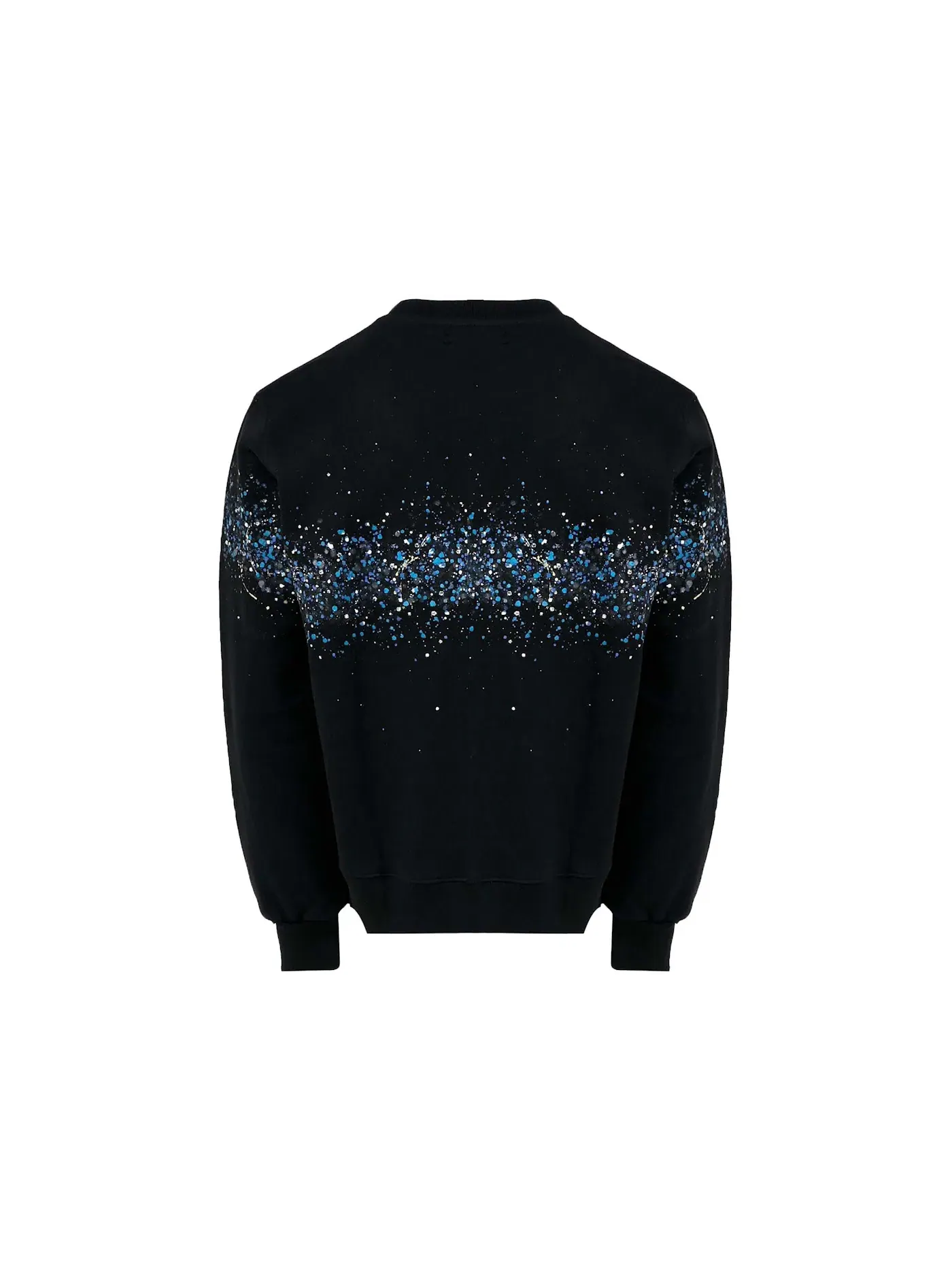 Мужской свитшот с принтом Crystal Splash Logo AMIRI — изображение 2 из 3, черный/синий