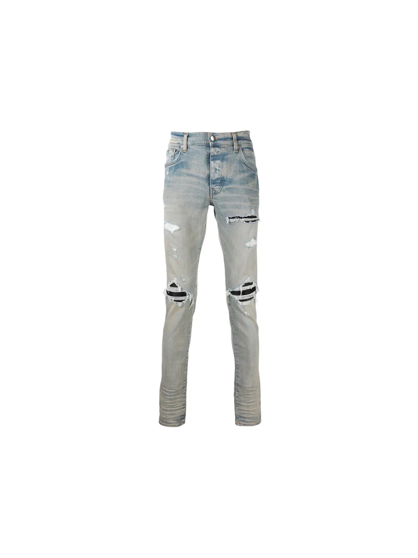 Мужские джинсы с потертостями скинни AMIRI — изображение 1 из 1, индиго