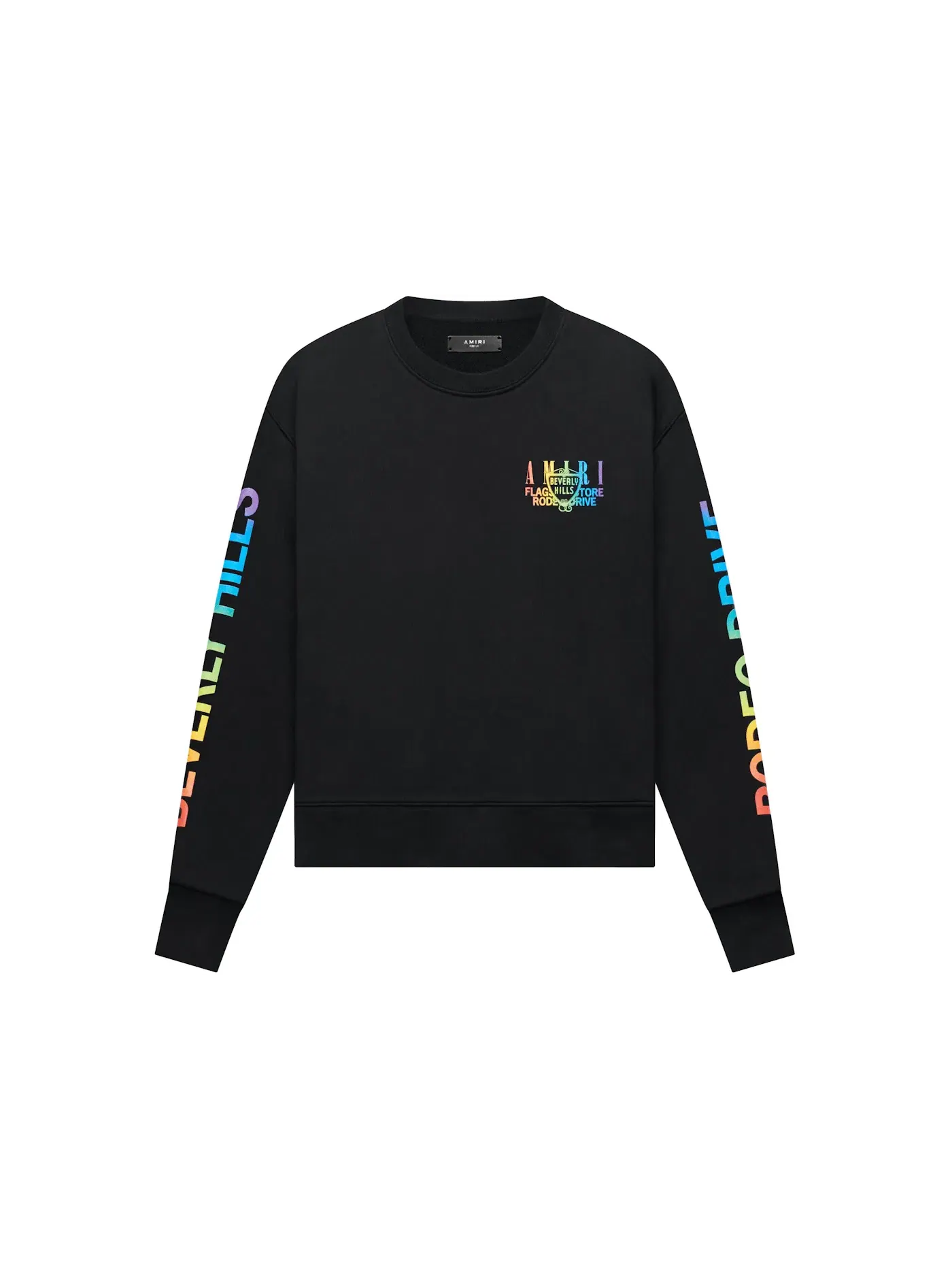 Мужской свитшот с принтом AMIRI Crewneck — изображение 1 из 1, черный