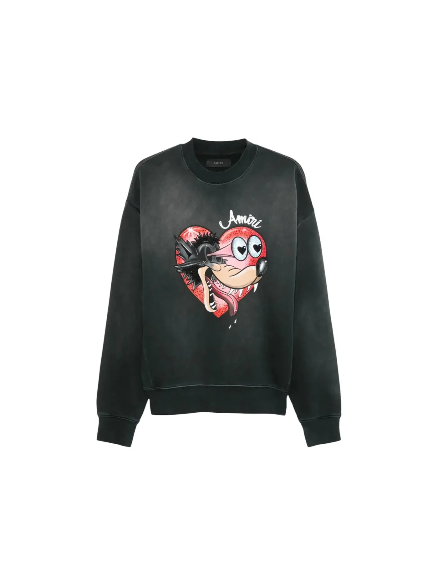 Мужской свитшот с длинным рукавом Hopeless Romantic Crewneck AMIRI — изображение 1 из 1, черный