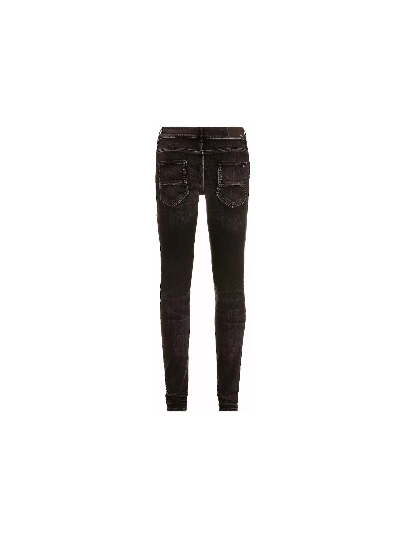 Мужские джинсы с кожаными вставками AMIRI Jeans — изображение 2 из 3, черный