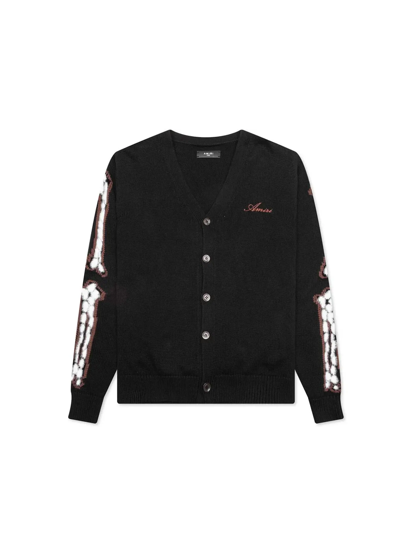Мужской кардиган с принтом Leopard Bones AMIRI — изображение 1 из 1, черный
