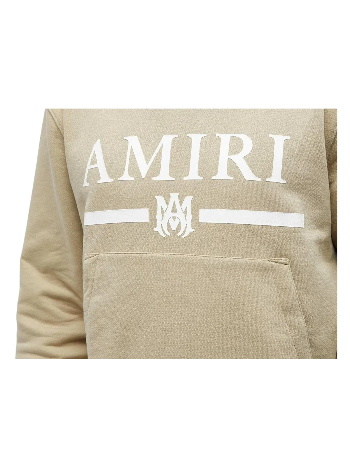 Мужской худи с принтом MA Bar Logo AMIRI — изображение 2 из 2, бежевый