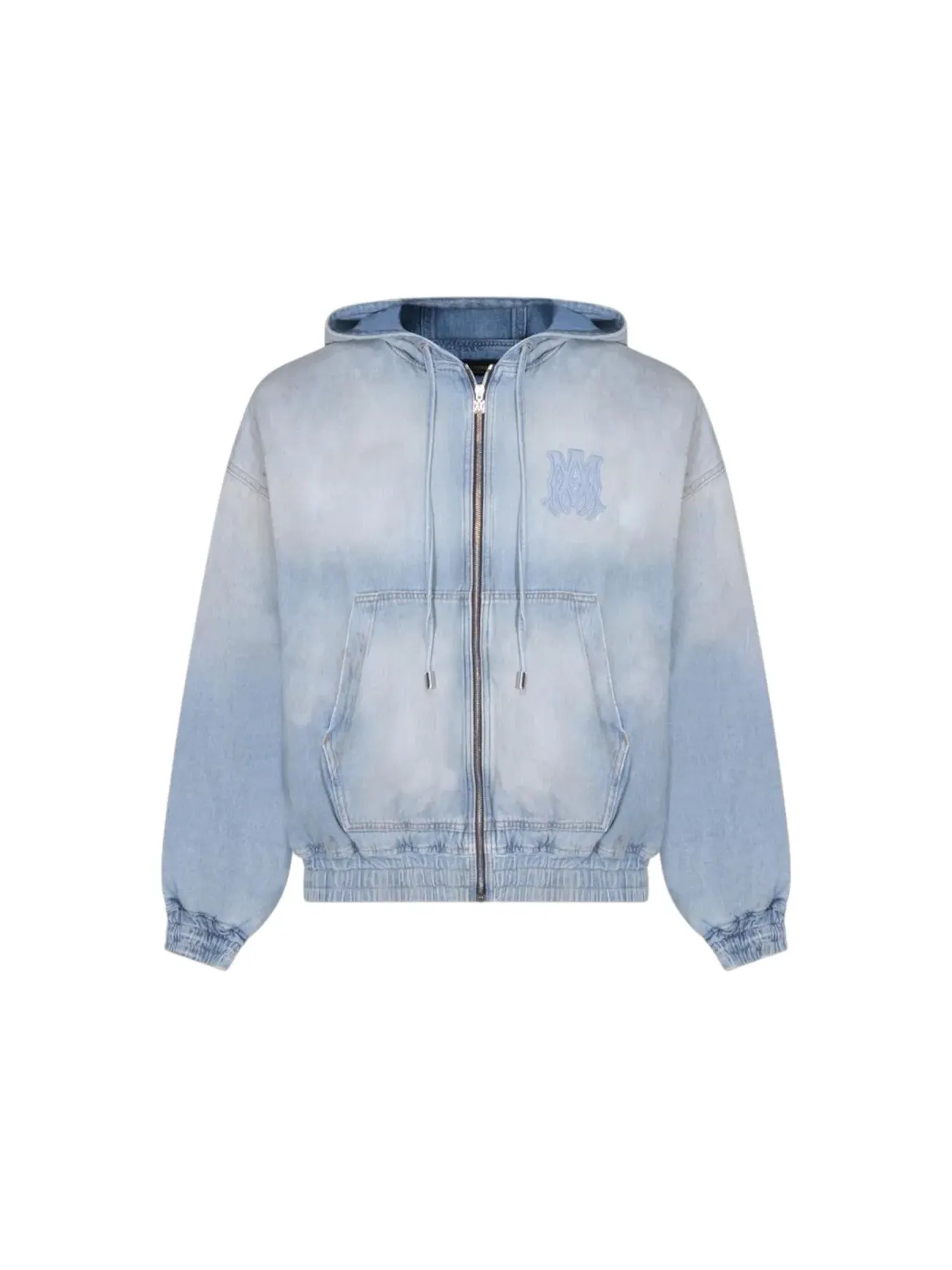 Мужская худи AMIRI Ma Denim Zip Hoodie — изображение 1 из 1, индиго